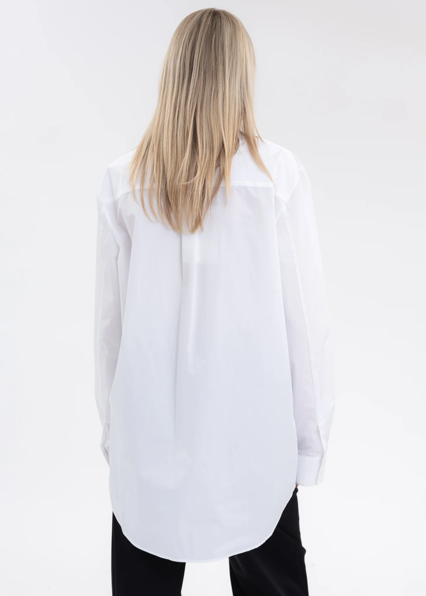 WHITE RIBBON COLLAR SHIRT - Image 7