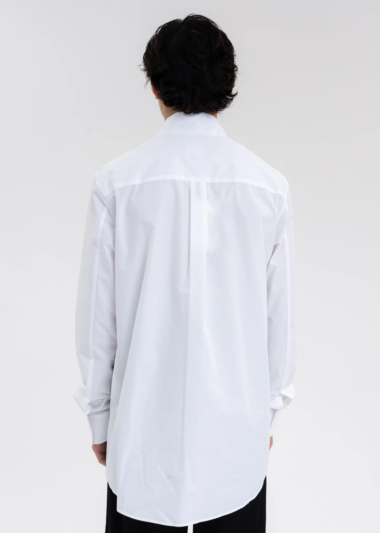 WHITE RIBBON COLLAR SHIRT - Image 3