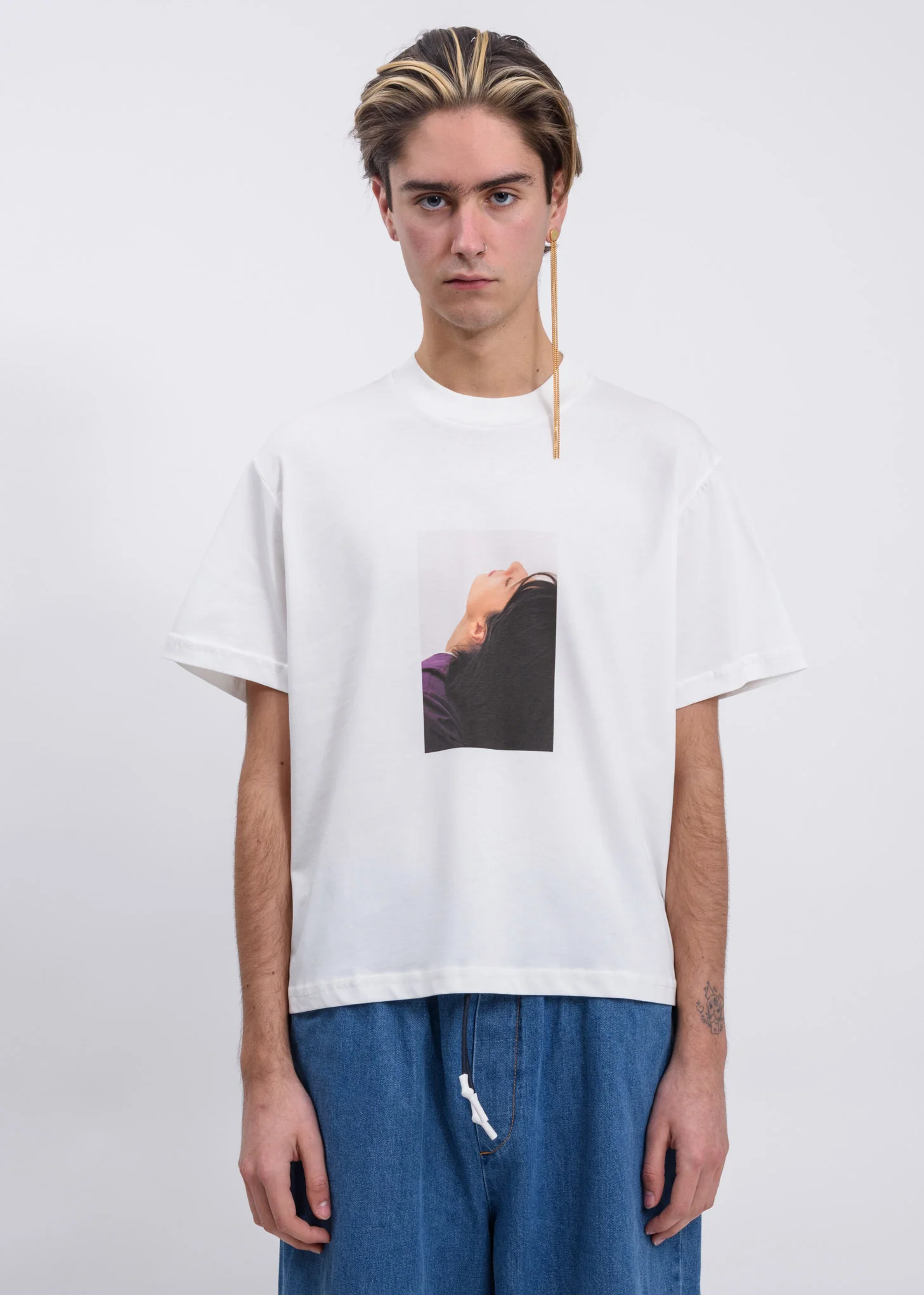 White Robertas Back Print T-shirt