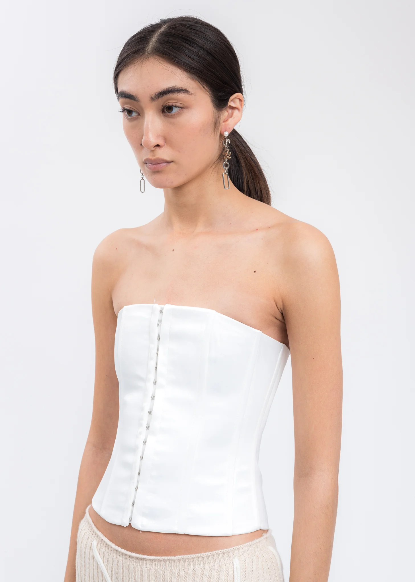 White Satin Corset - Image 3
