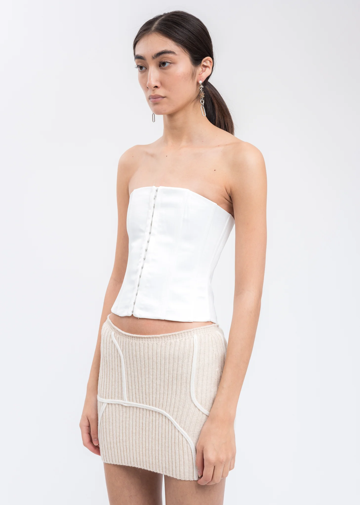 White Satin Corset - Image 4
