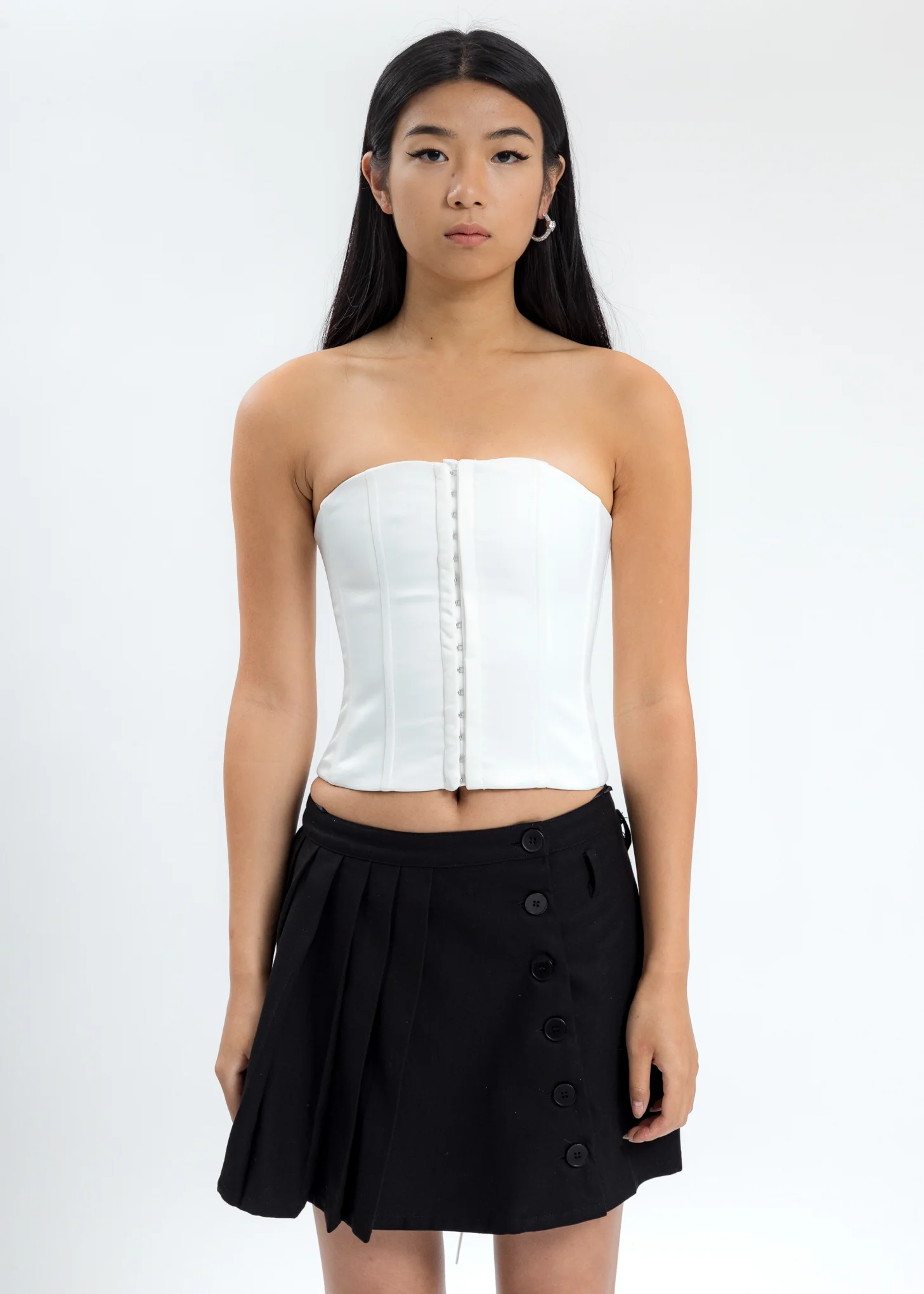 White Satin Corset
