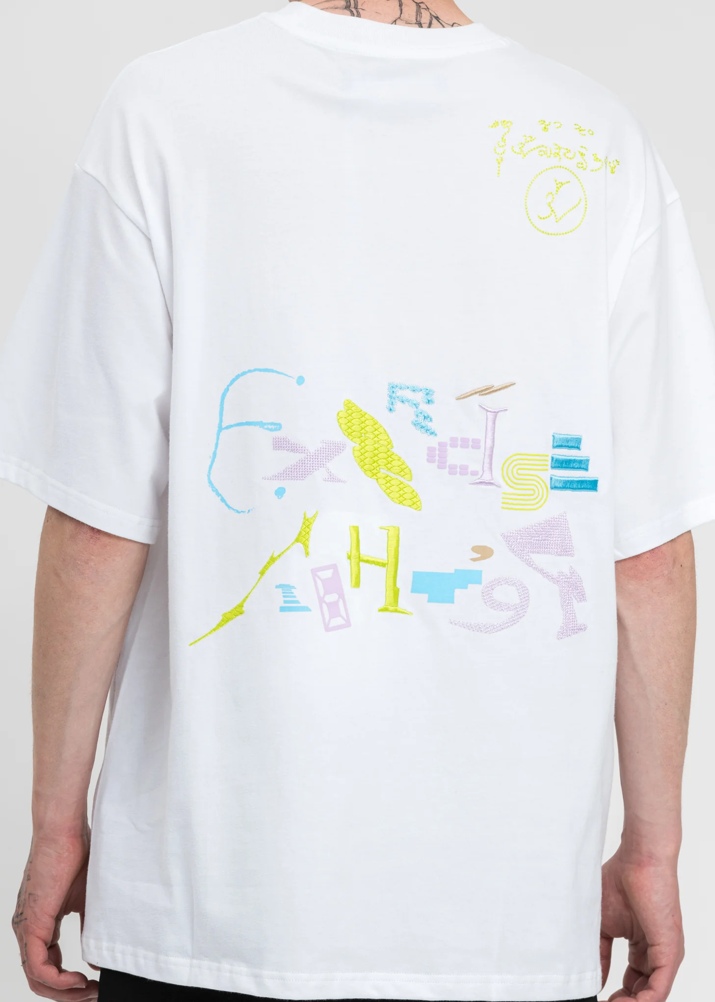 White Sava Oversized Right T-Shirt - Image 4