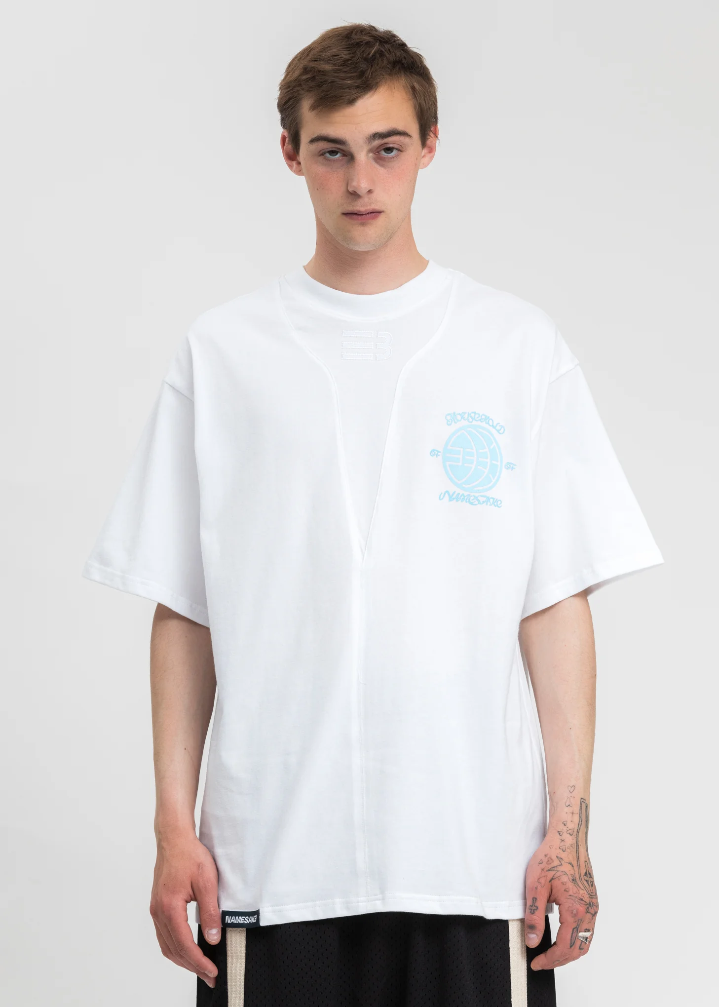 White Sava Oversized Scrimmage T-Shirt