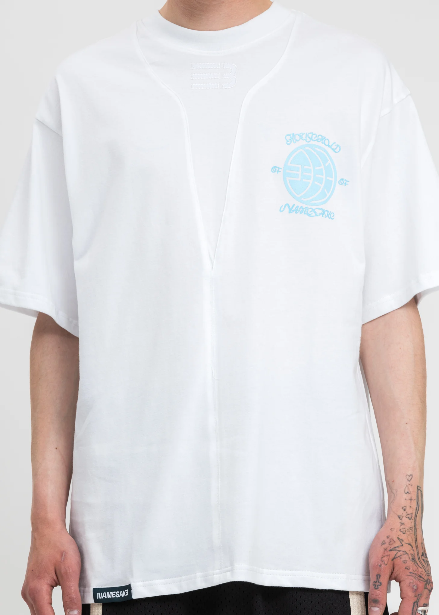 White Sava Oversized Scrimmage T-Shirt - Image 4