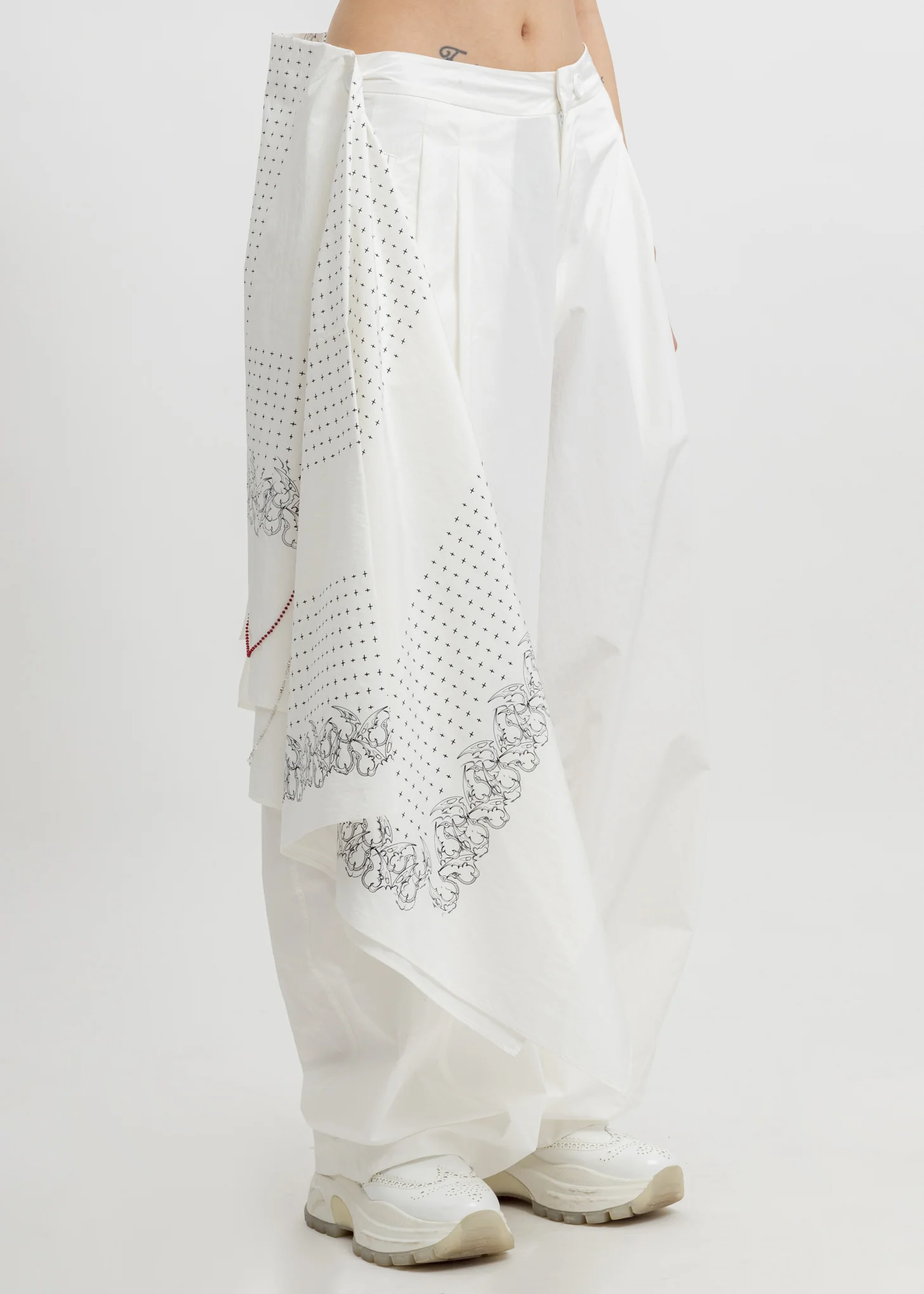 White Scarf Pants - Image 3