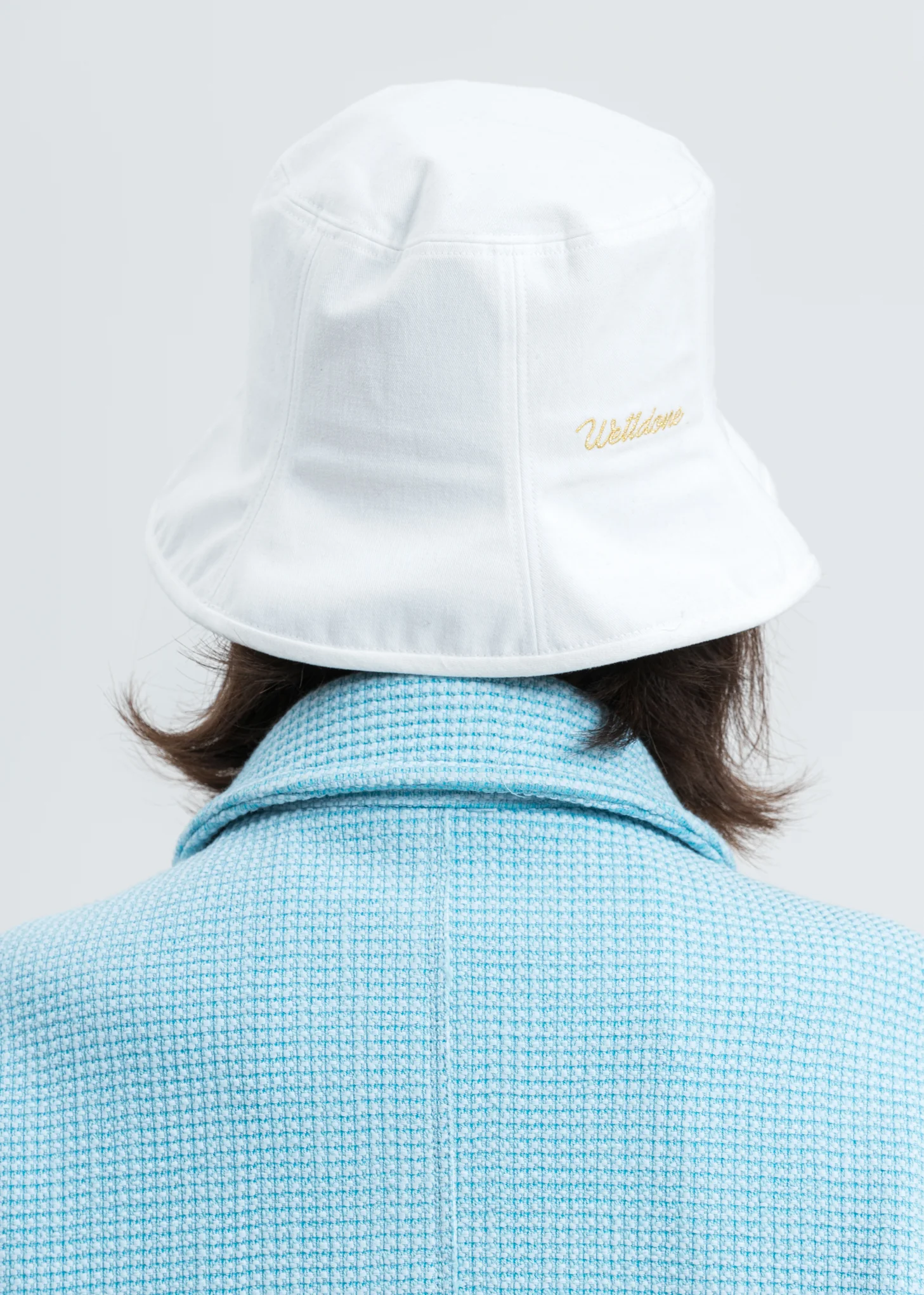White Seven Panel Bucket Hat - Image 2