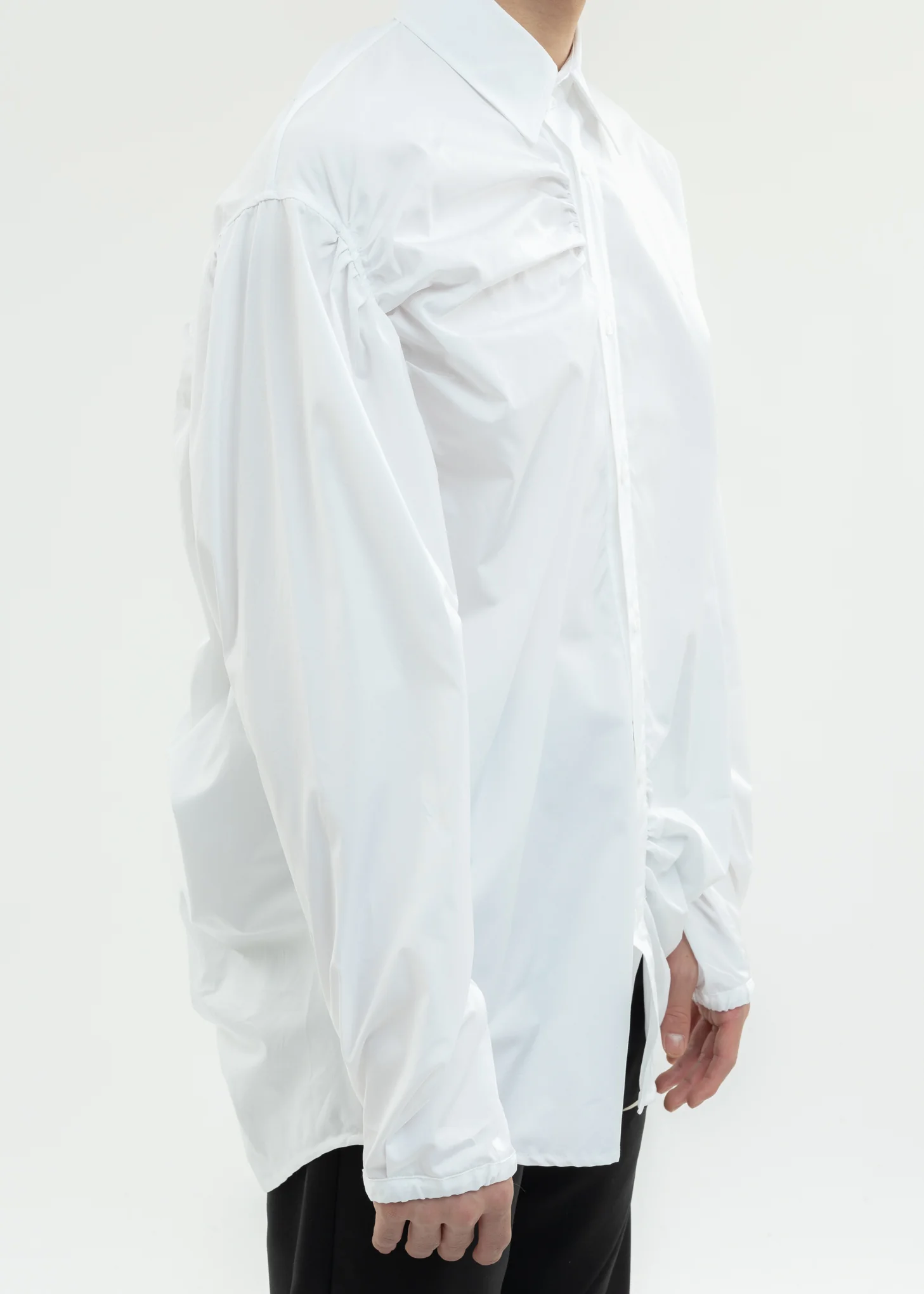 White Shirt With Shirring Detail - Image 5