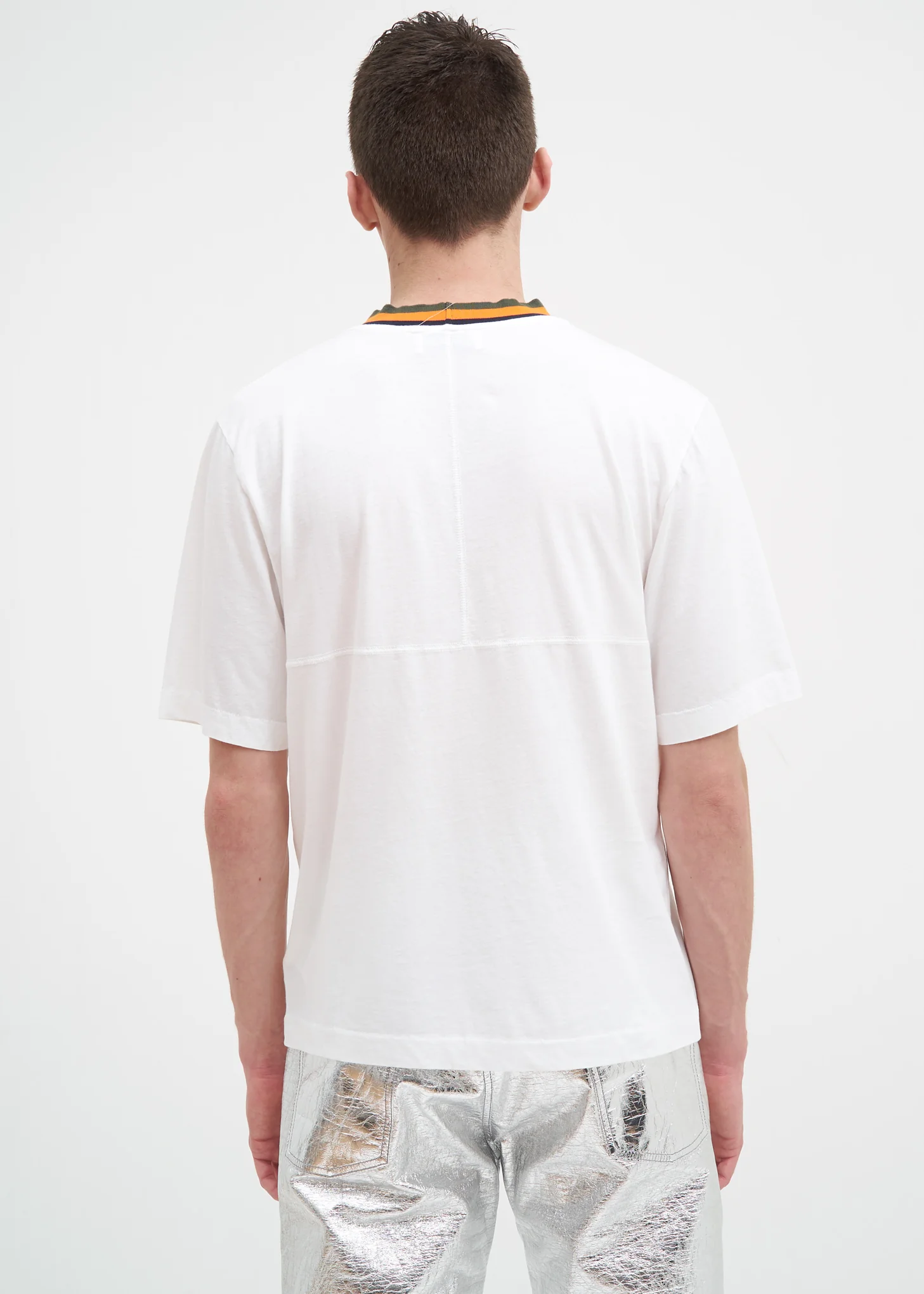 White Signature Contrast T-Shirt - Image 3