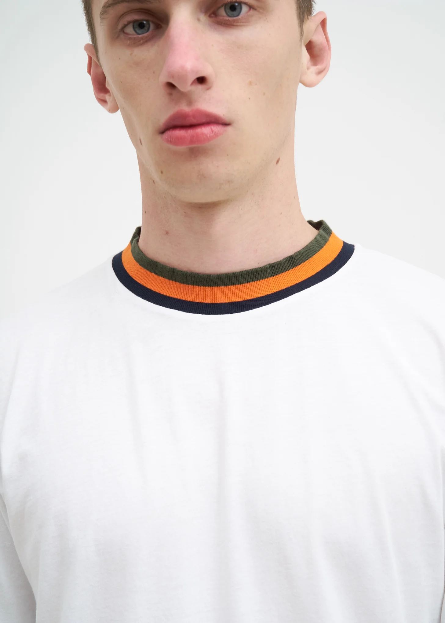 White Signature Contrast T-Shirt - Image 4