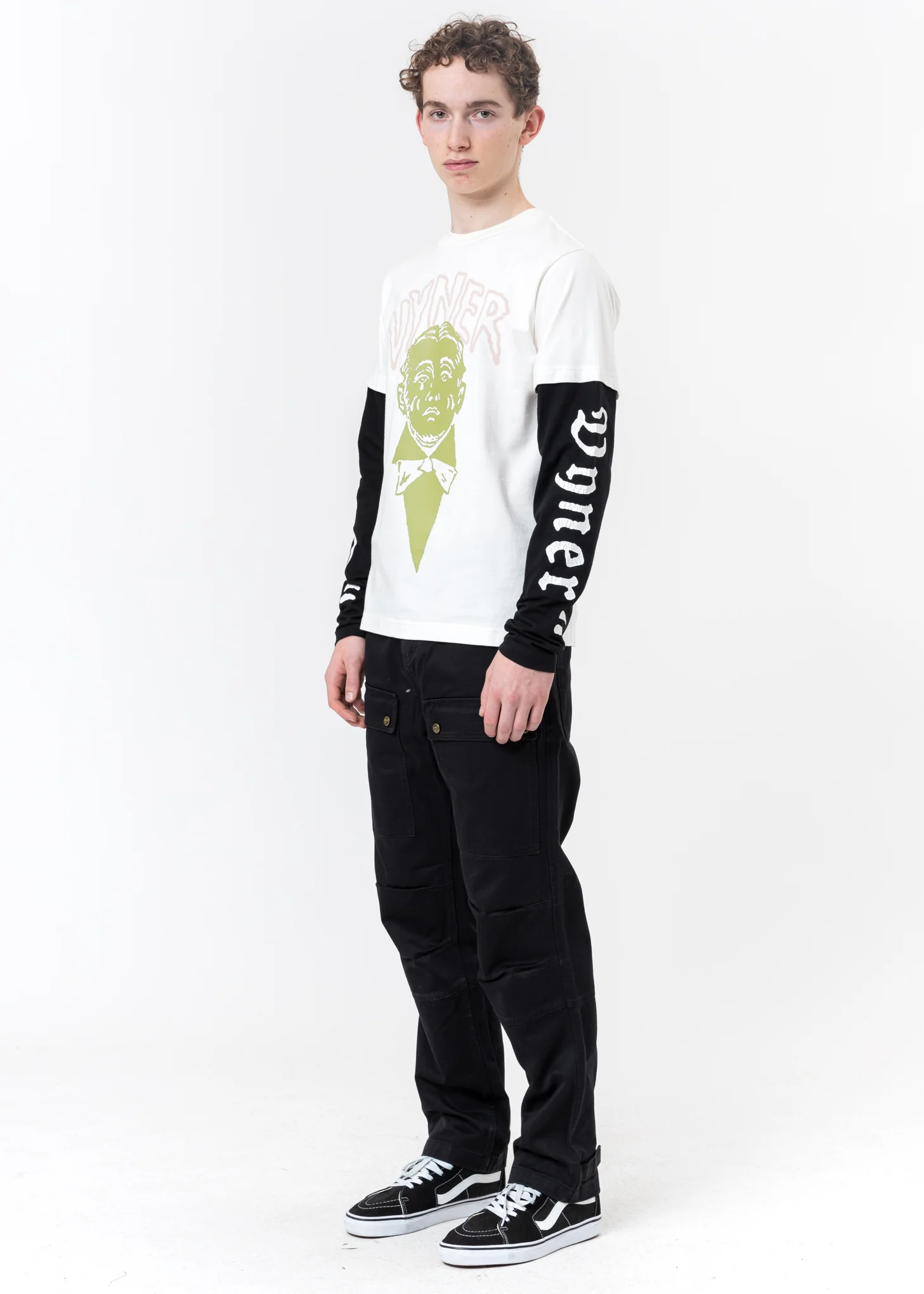 White Skater Long Sleeve - Vyner M - Image 6