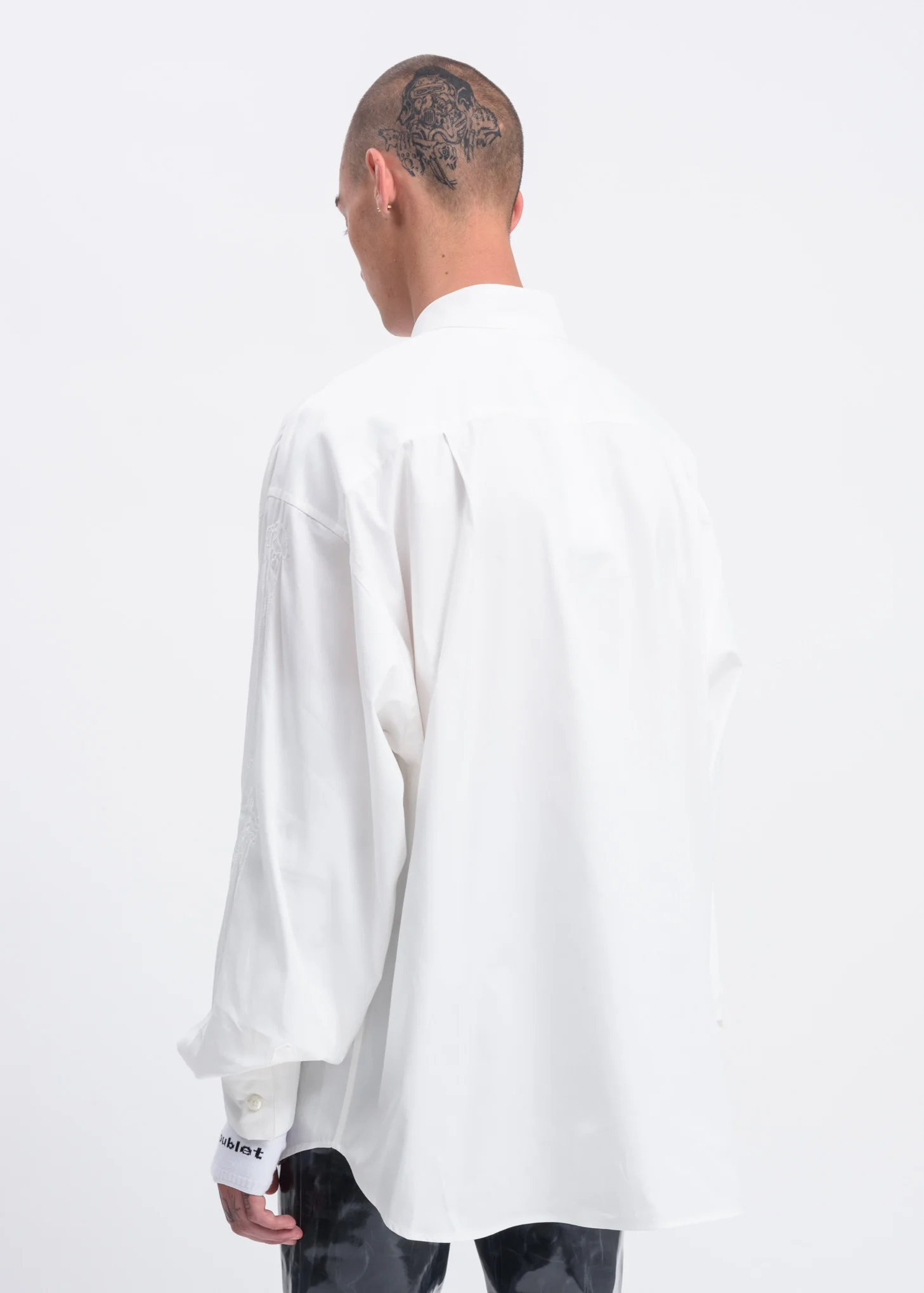 White Skeleton Embroidered Shirt - Image 5