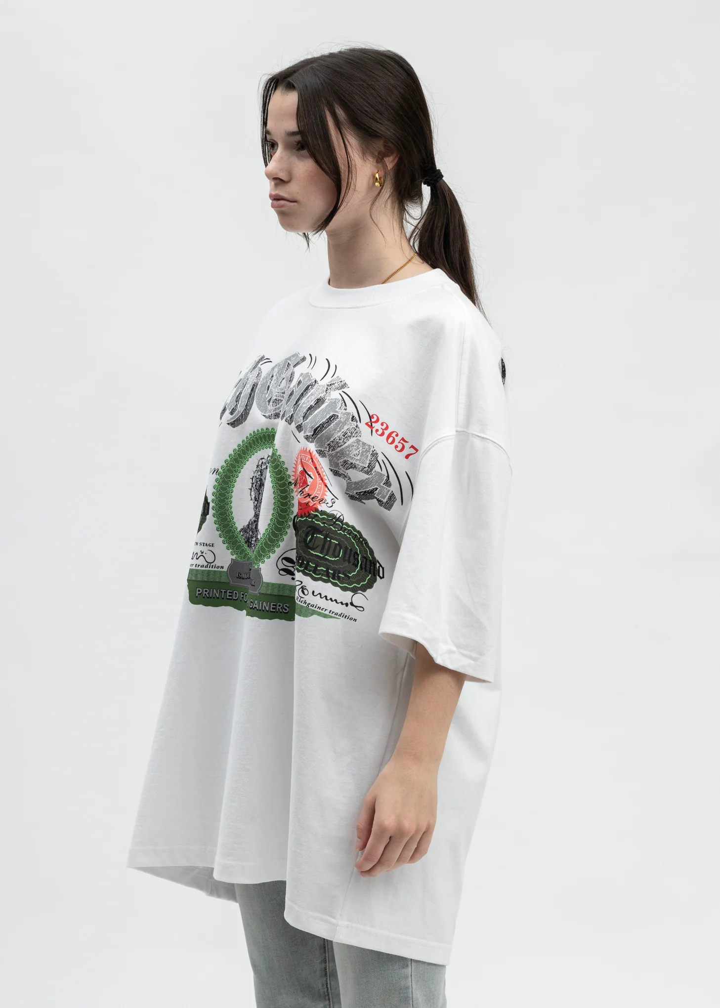 WHITE SKULL DOLLAR  T-SHIRT - Image 3