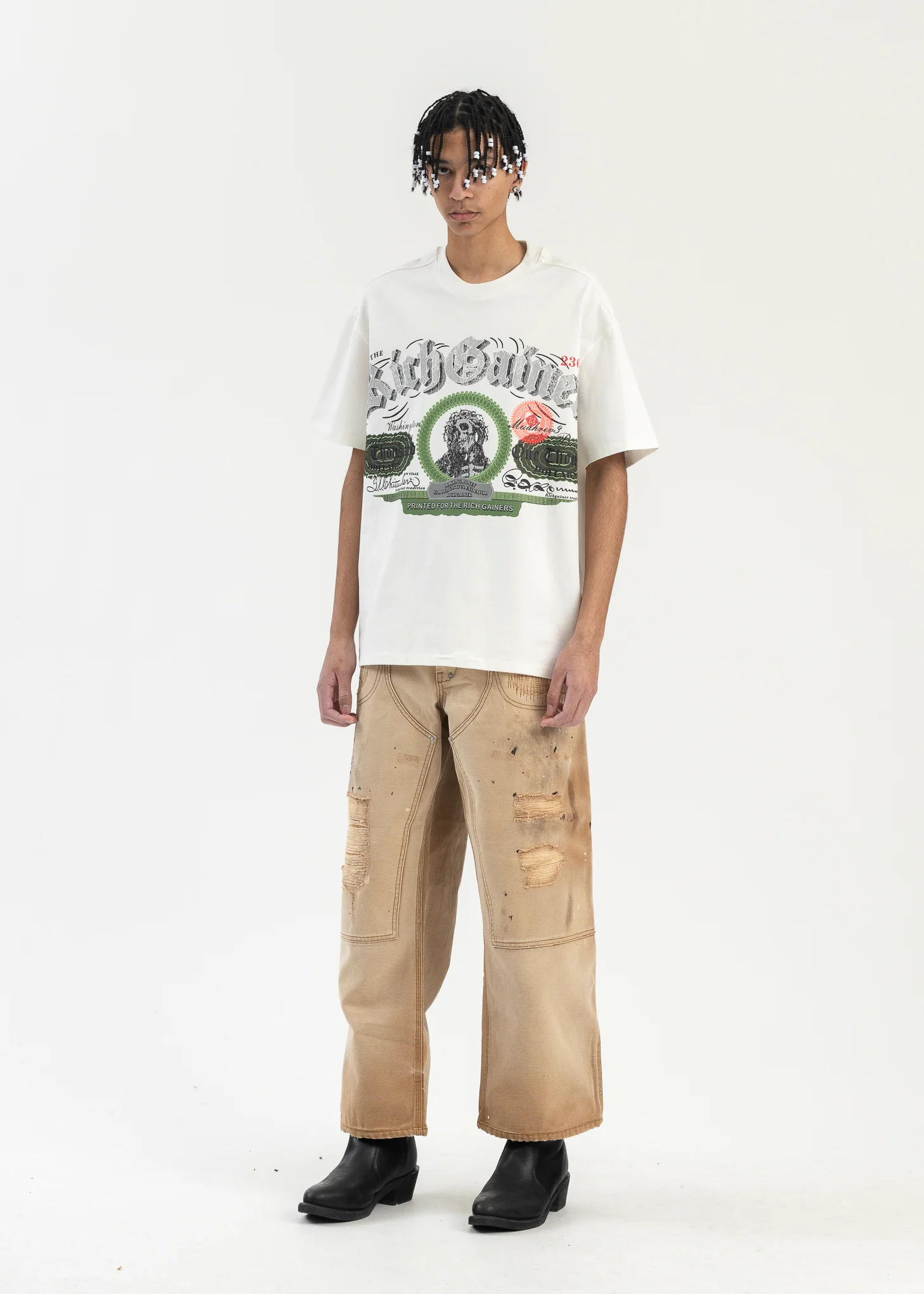 WHITE SKULL DOLLAR  T-SHIRT - Image 5