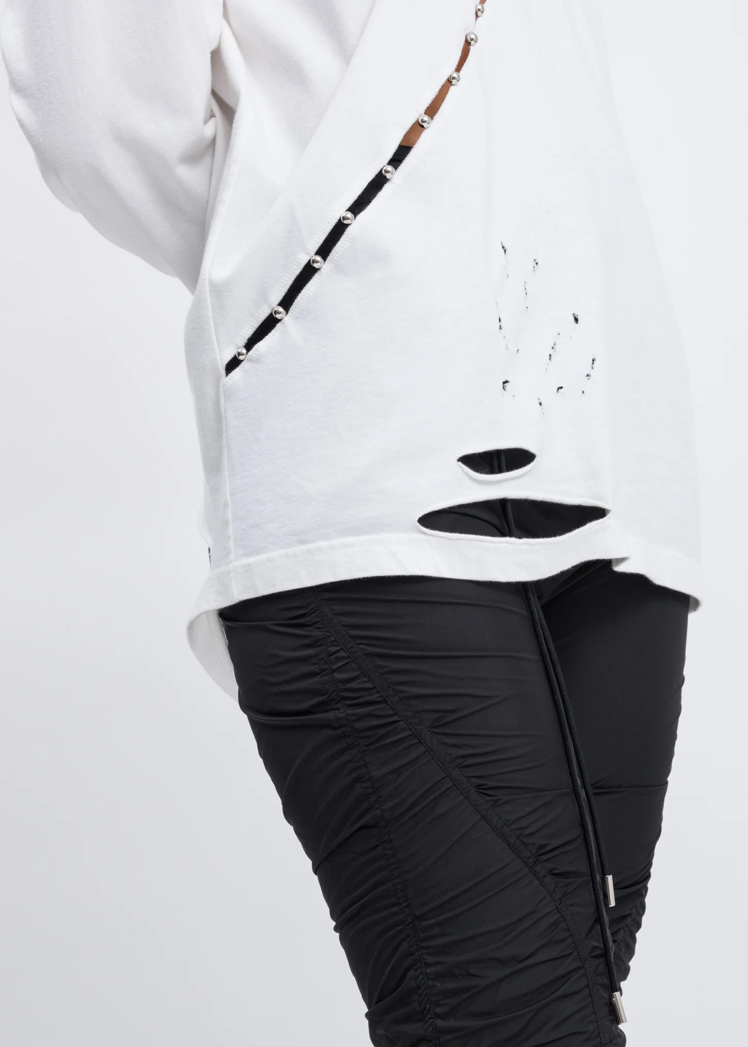 White Slashed Long Sleeves - Image 2