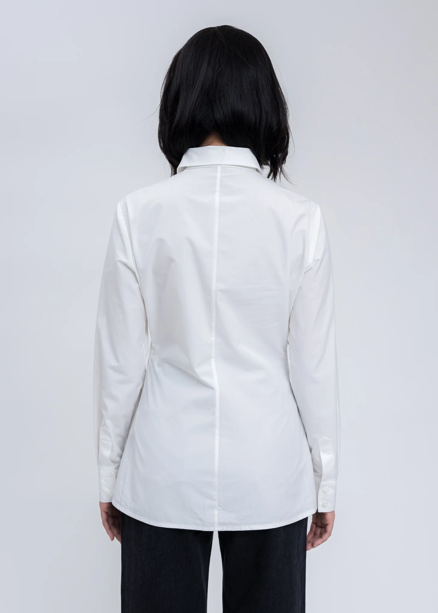 White Slim Fitneo Elf Collar Shirt - Image 4