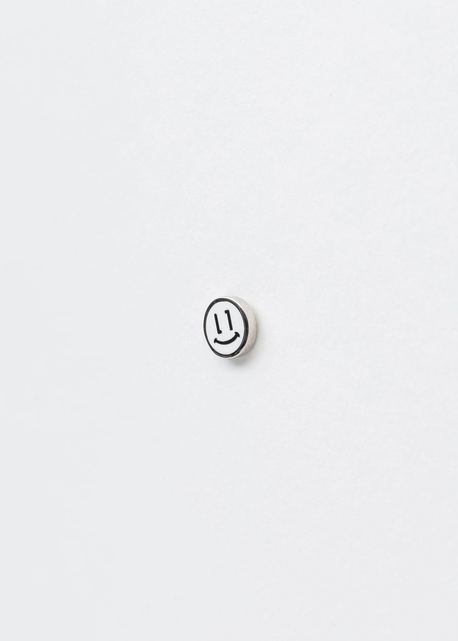 White Smiley Face Earring - Single - Image 4