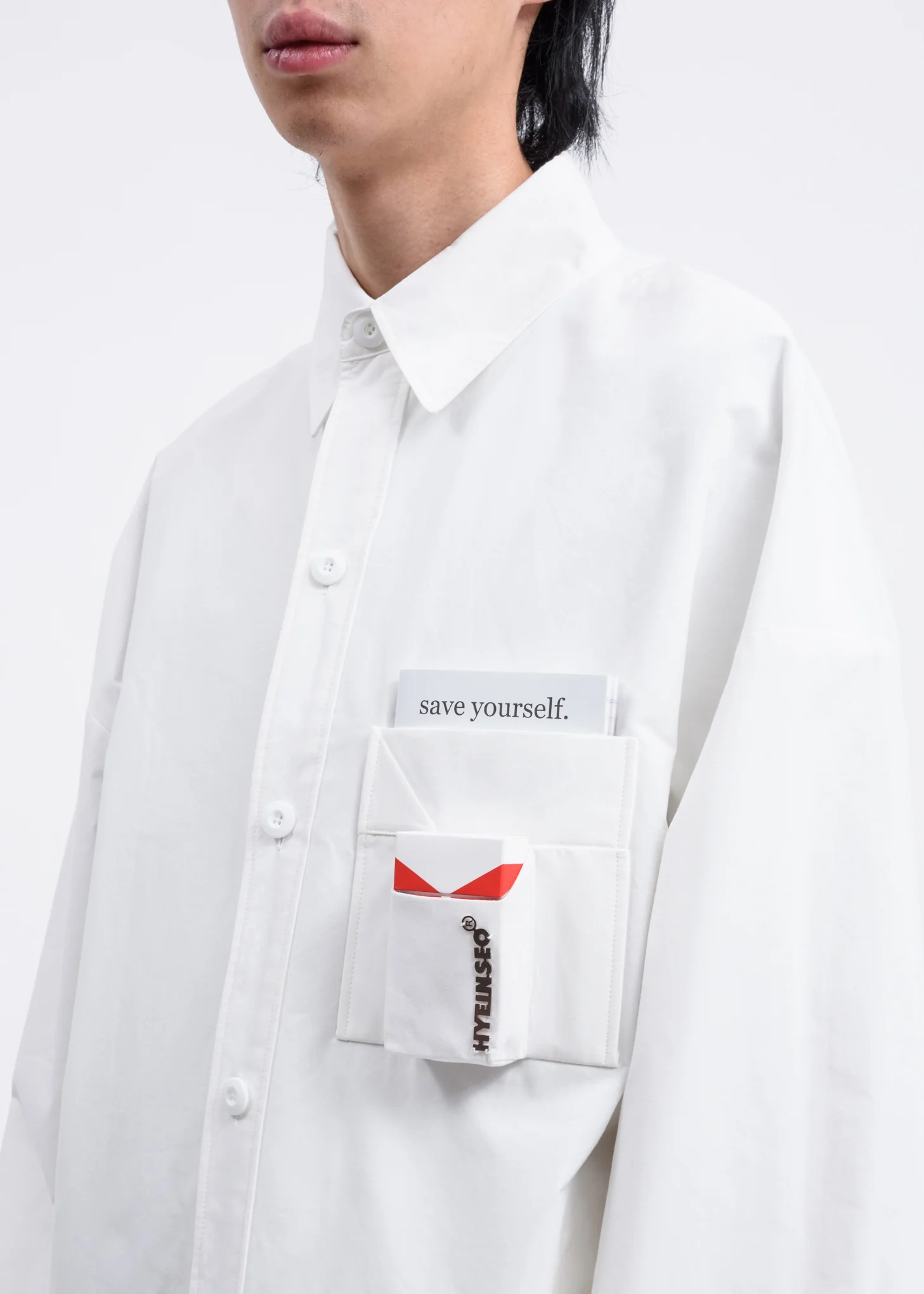 White Smoker's Duvet Coat - Image 2