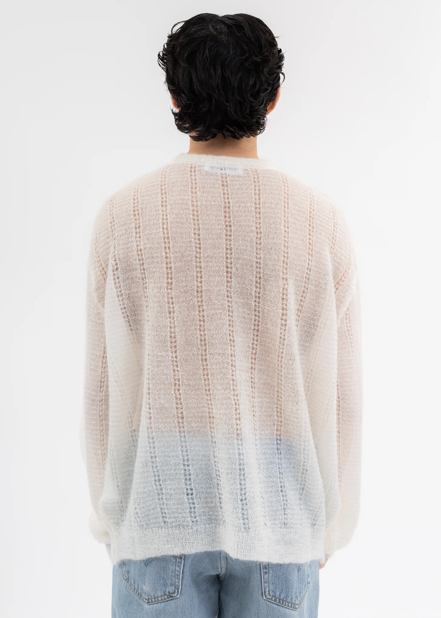 White SPIDER MOHAIR KNIT - Image 2