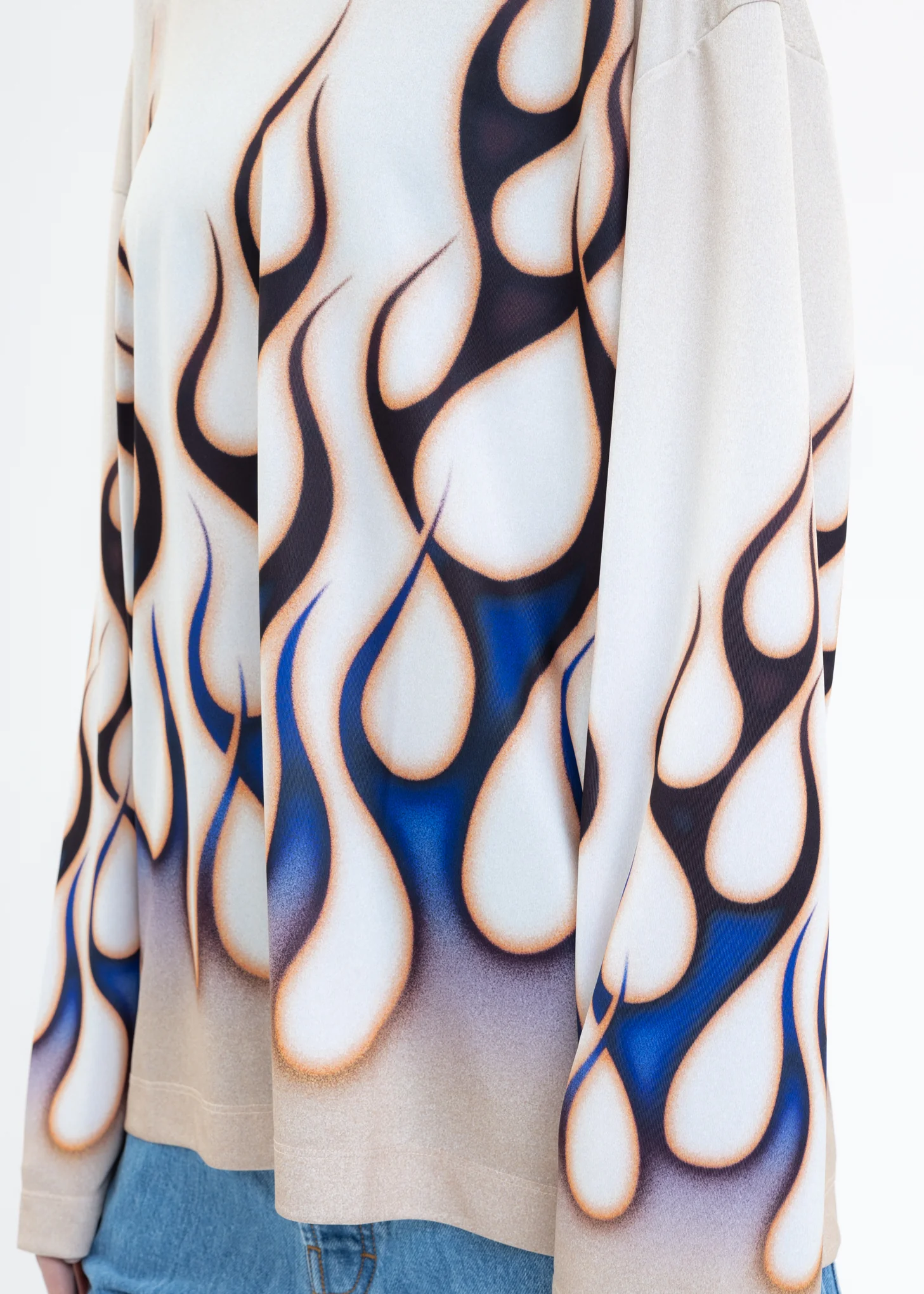 White SPIRIT FLAMING LS T-Shirt - Image 4