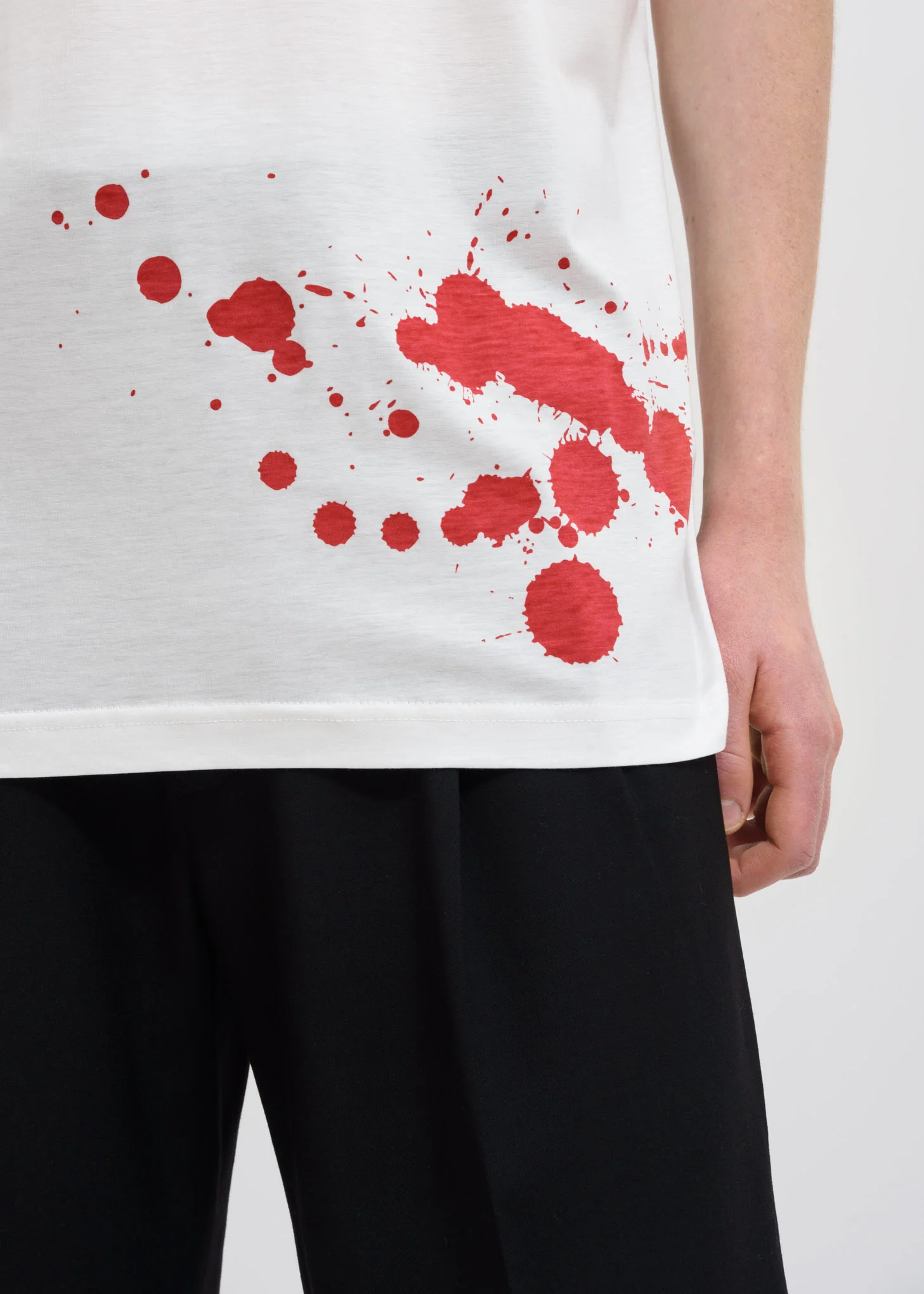 White Splatter Logo T-Shirt - Image 4