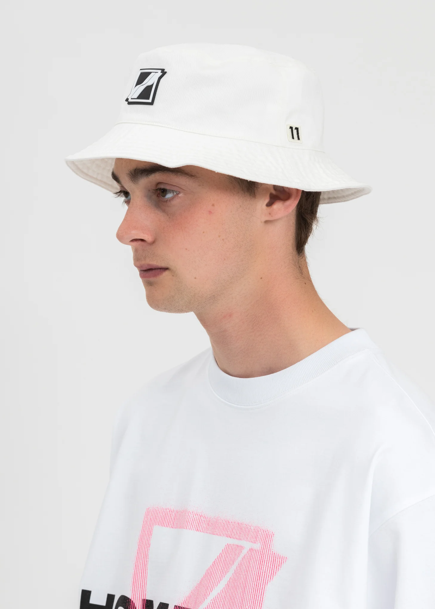 White Square Logo Bucket Hat - Image 2