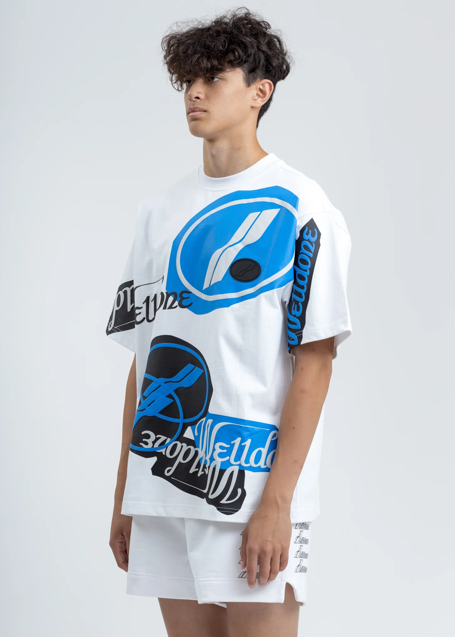 White Stacked Logo T-Shirt - Image 3