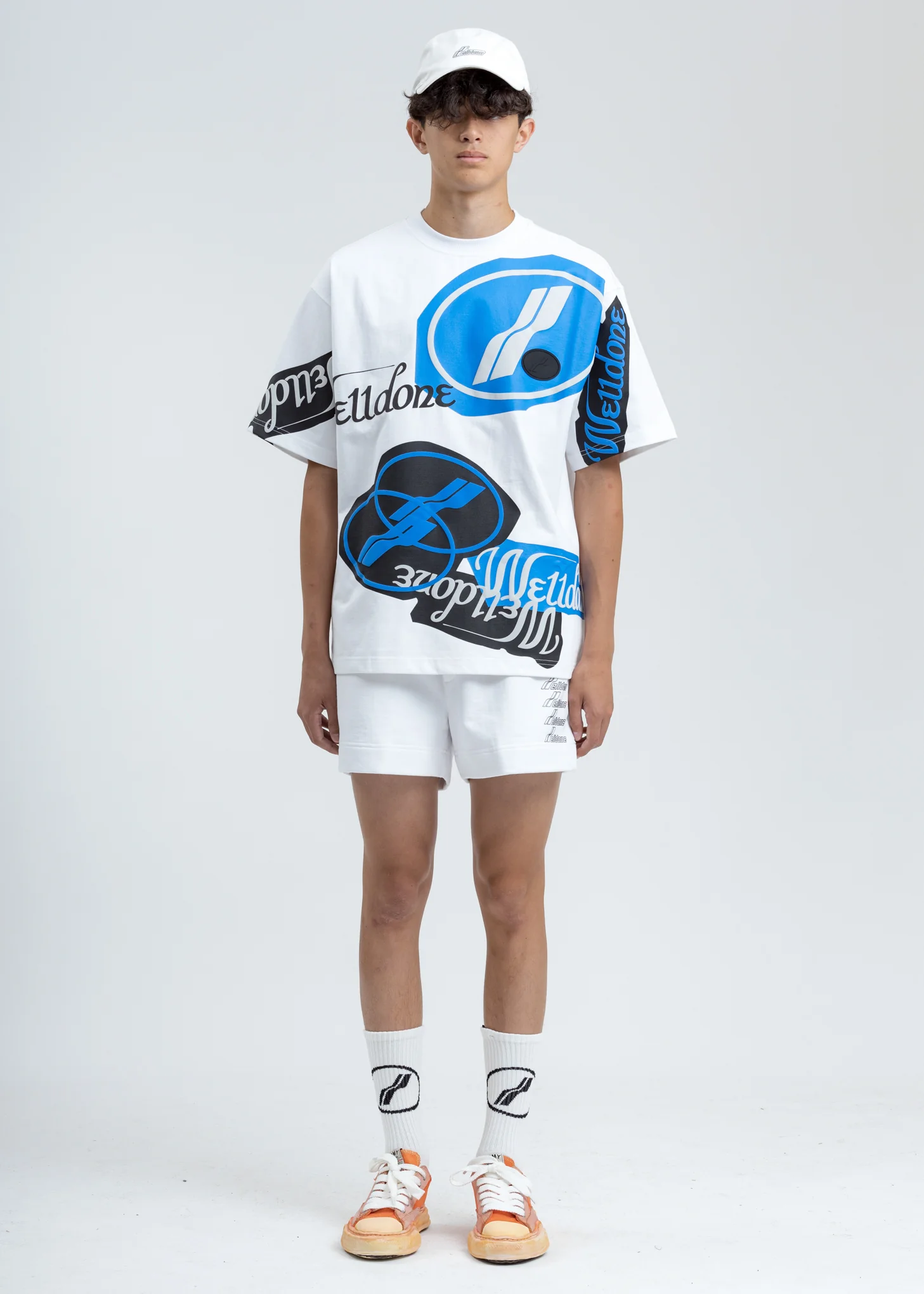 White Stacked Logo T-Shirt - Image 5