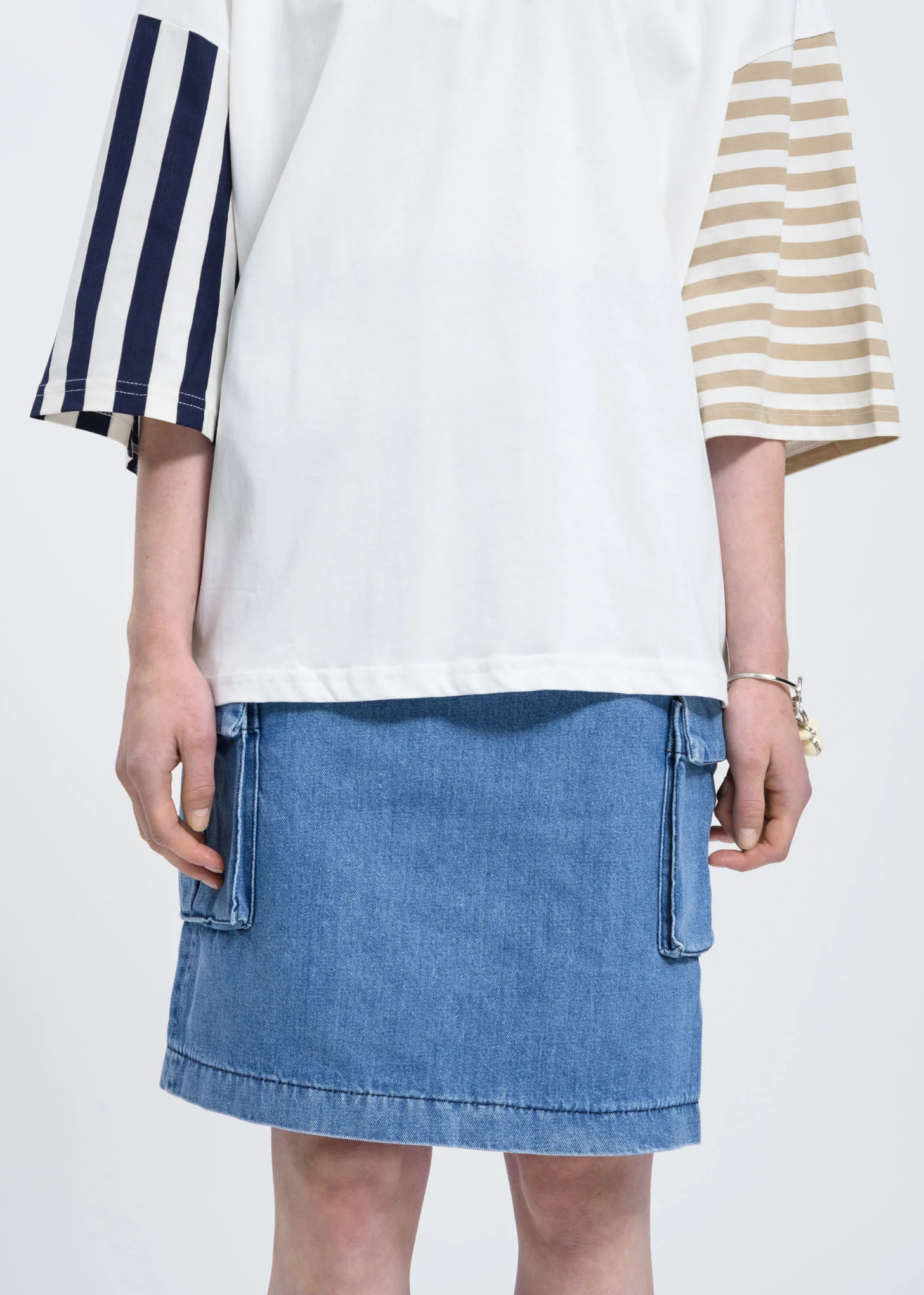 White Stripes Hooded T-Shirt - Image 2