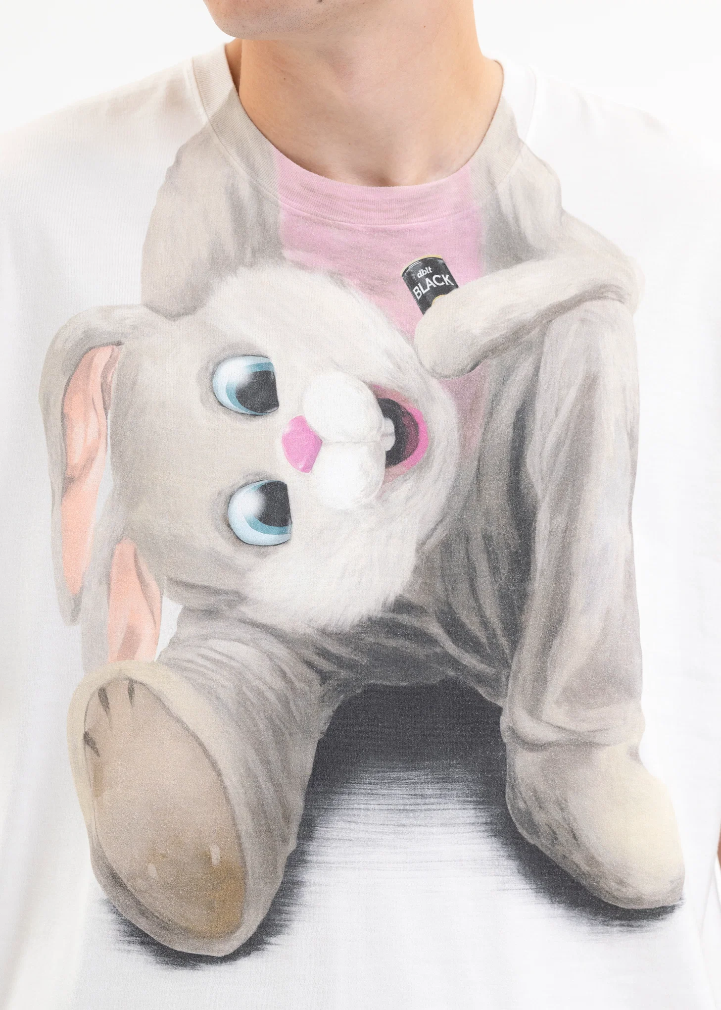 WHITE STUFFED RABBIT DURING BREAK T-SHIRT - Image 2
