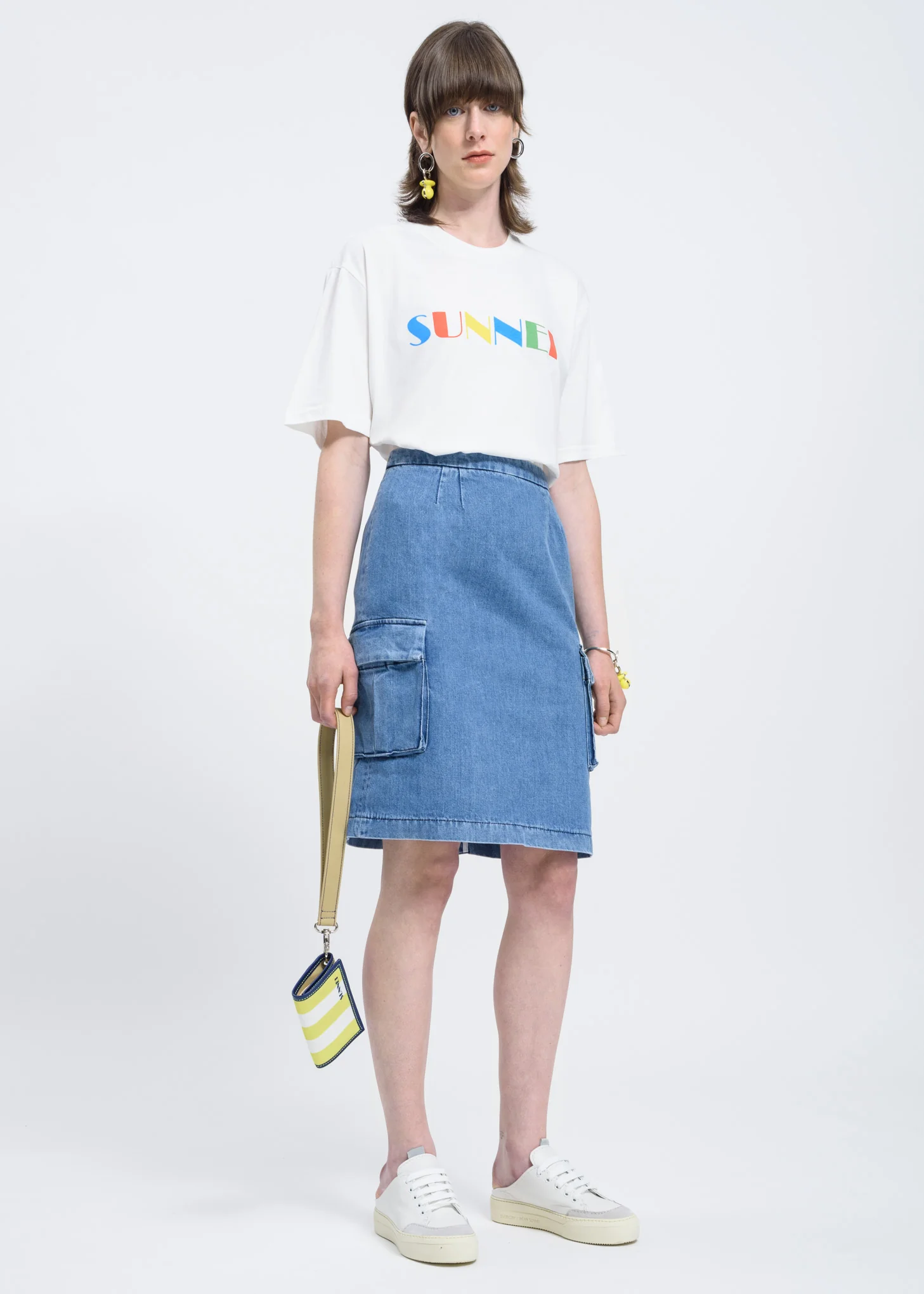 White Sunnei "Google" Logo T-Shirt - Image 4
