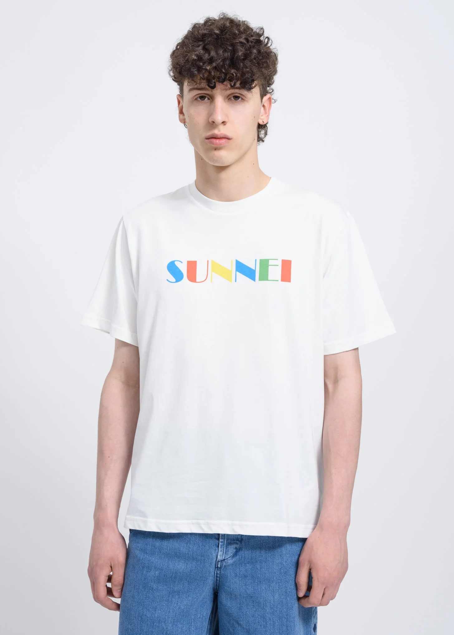 White Sunnei "Google" Logo T-Shirt