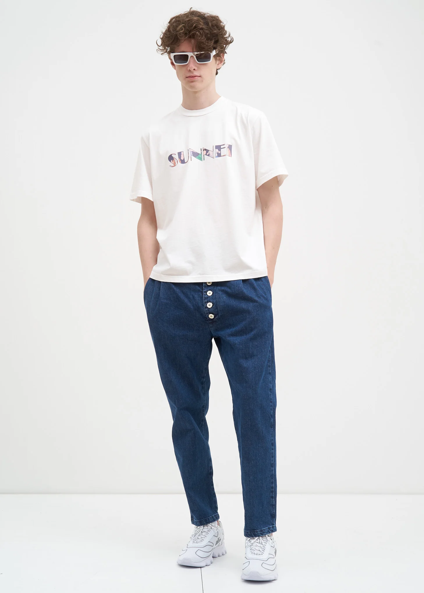 White Sunnei Logo T-Shirt - Image 2