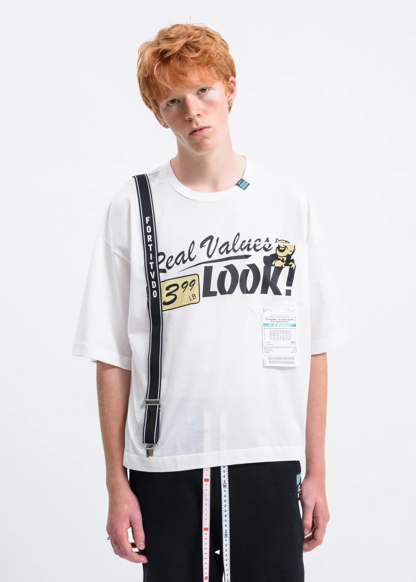 White Suspenders T-Shirt