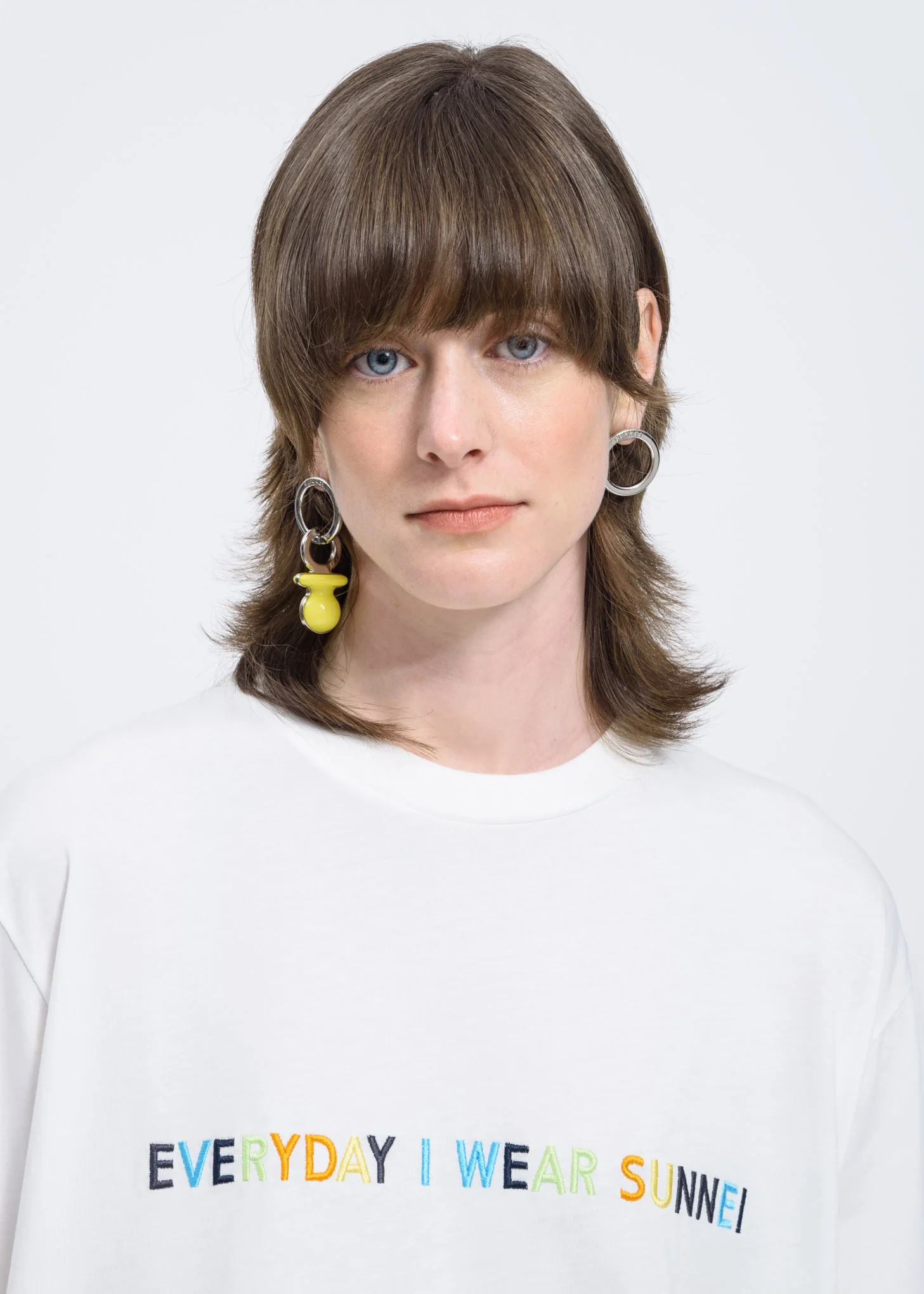 White T-Shirt w/ Embroidery EIWS - Image 2