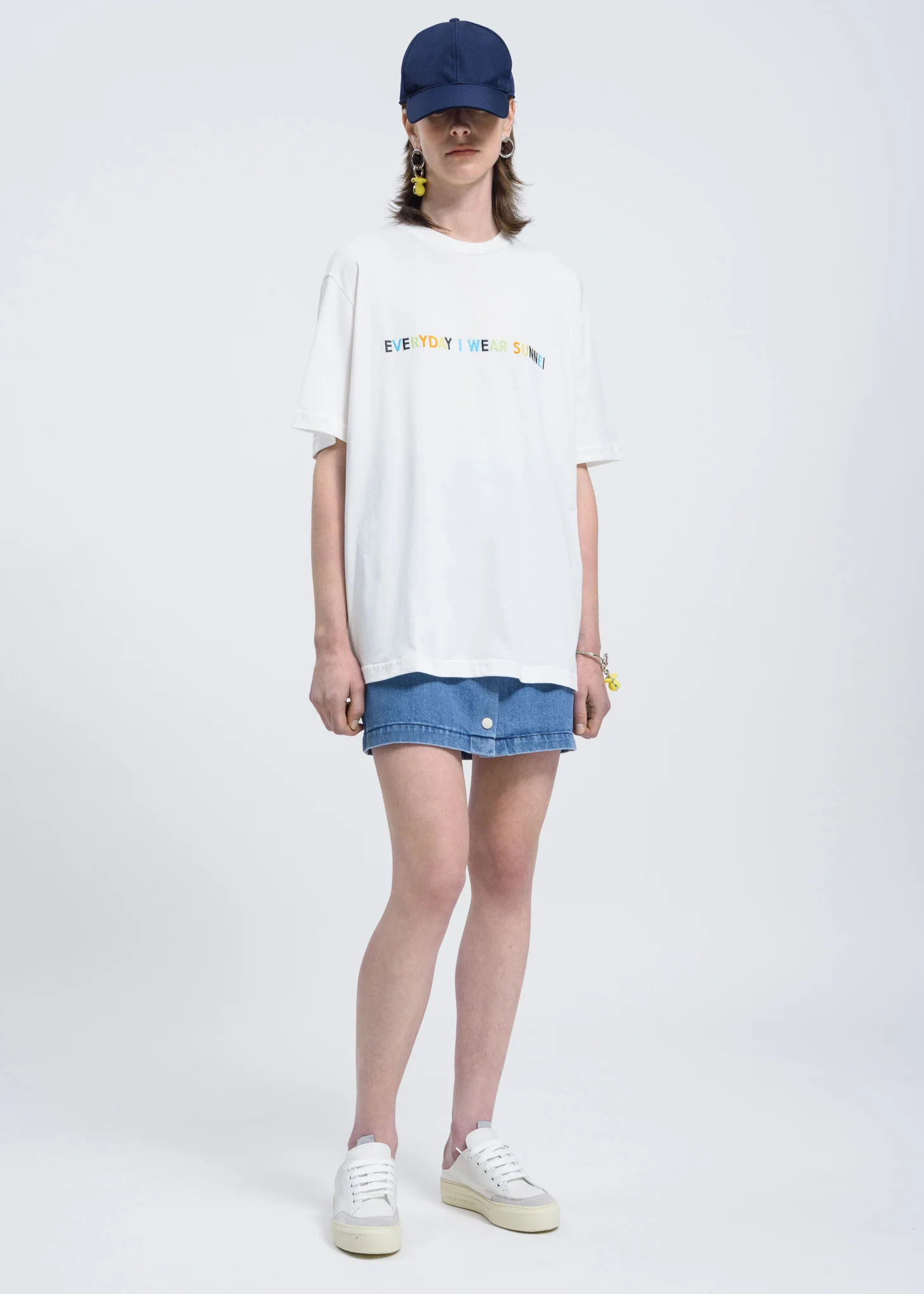 White T-Shirt w/ Embroidery EIWS - Image 4
