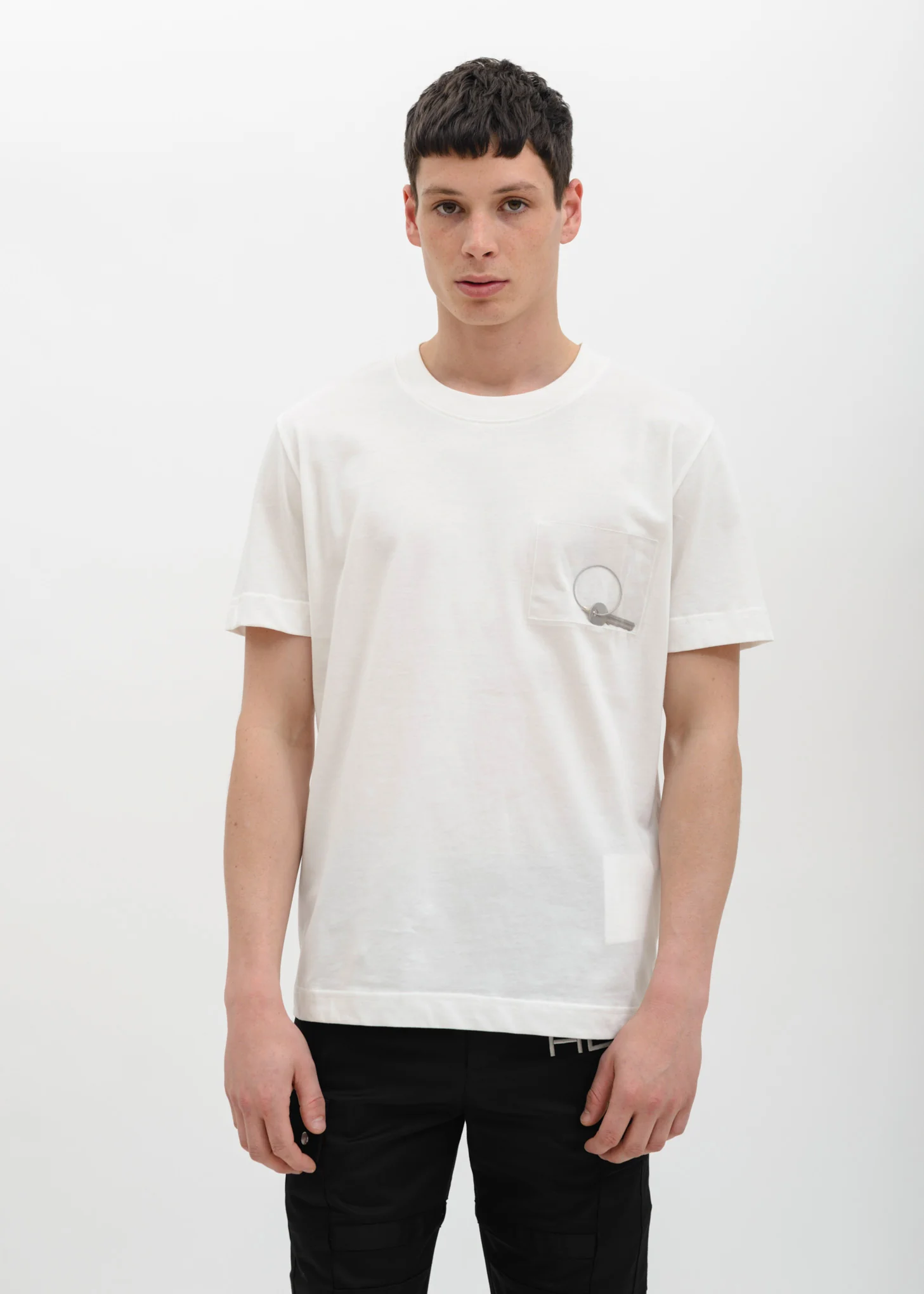 White T-Shirt w/ PVC Pocket