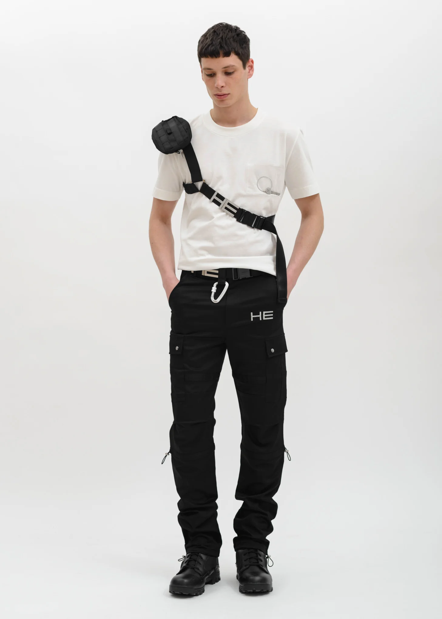 White T-Shirt w/ PVC Pocket - Image 4