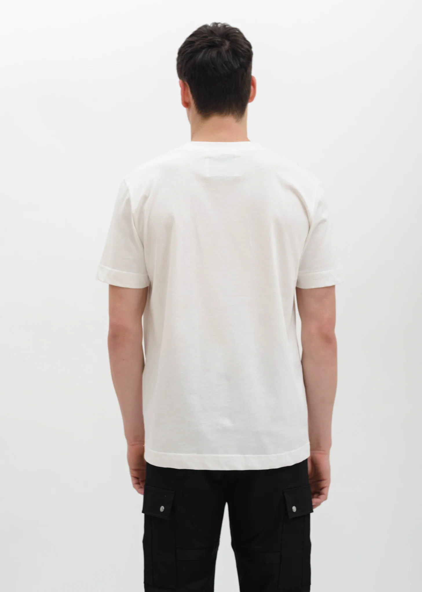 White T-Shirt w/ Zipper Opening - Image 3
