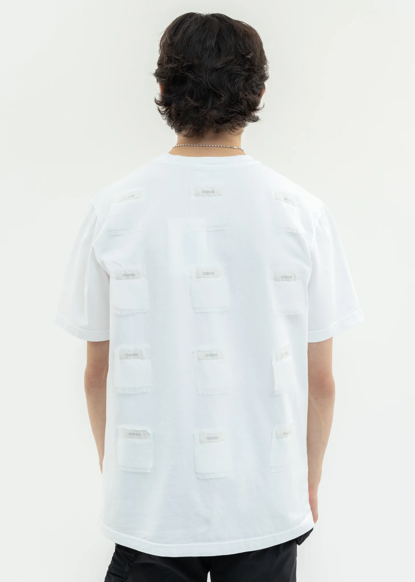 White T-Shirt With Multi Labels - Image 4