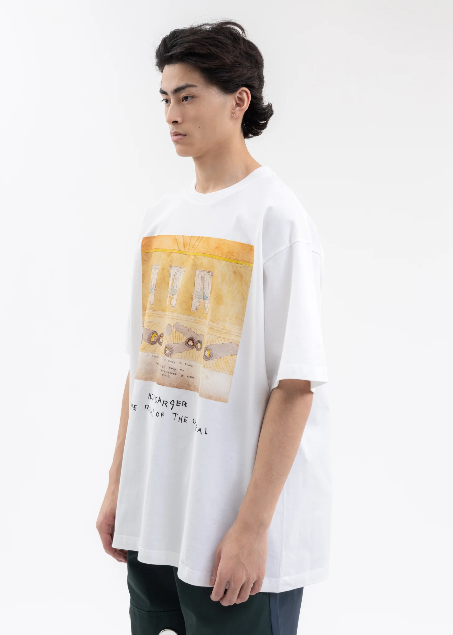 White T-Shirts - Girls Rolled Up In Carpets KIDILL × Henry Darger Collaboration - Image 3