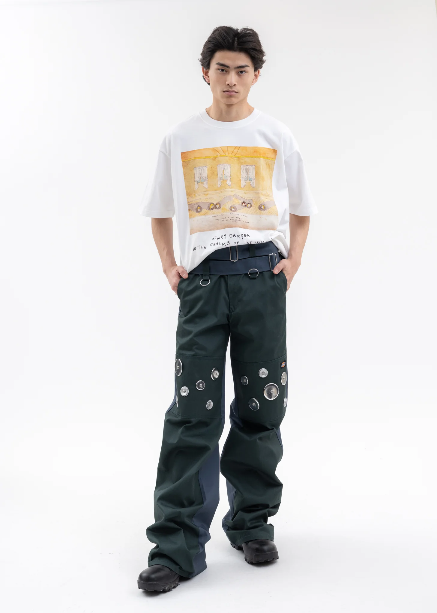 White T-Shirts - Girls Rolled Up In Carpets KIDILL × Henry Darger Collaboration - Image 5