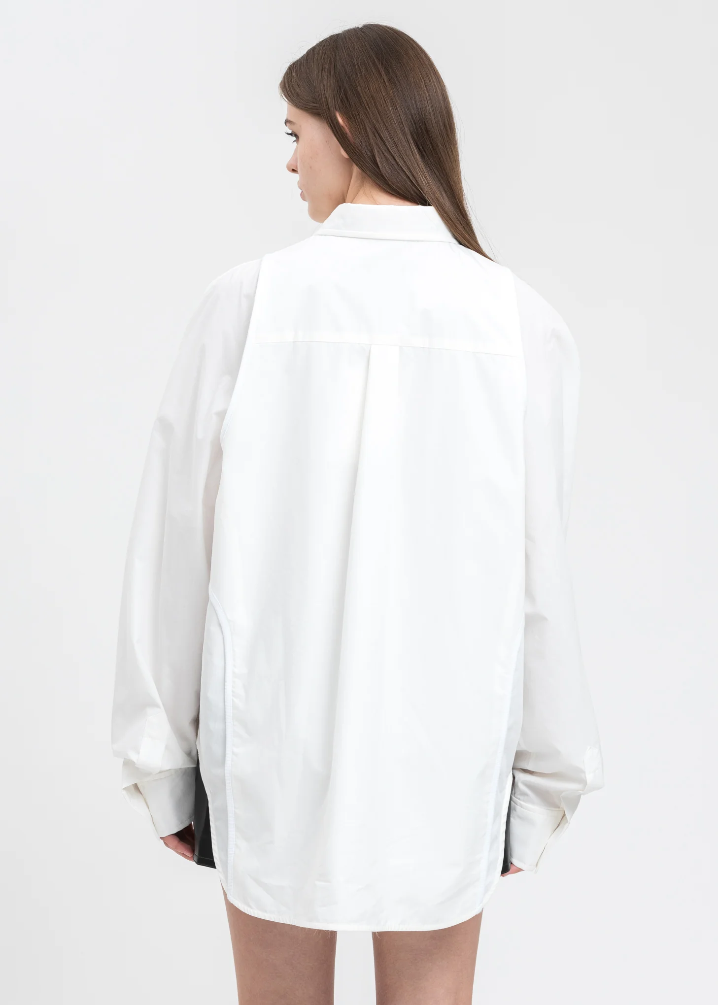 White Tank Top Detail Shirt - Image 4