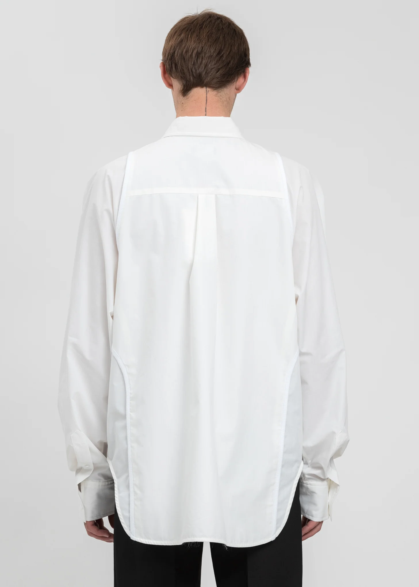 White Tank Top Detail Shirt - Image 4
