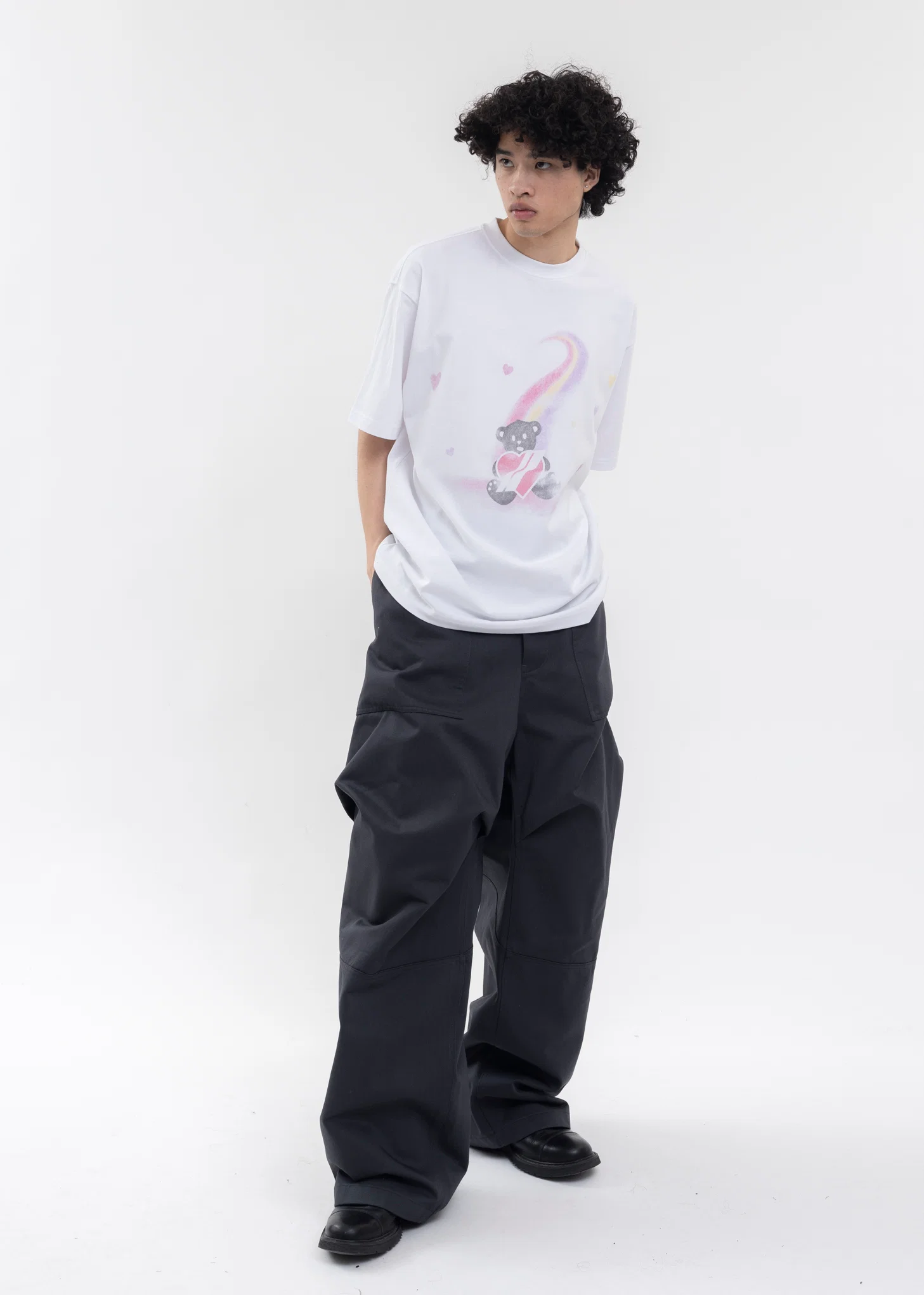 WHITE TEDDY BEAR PRINT T-SHIRT - Image 5