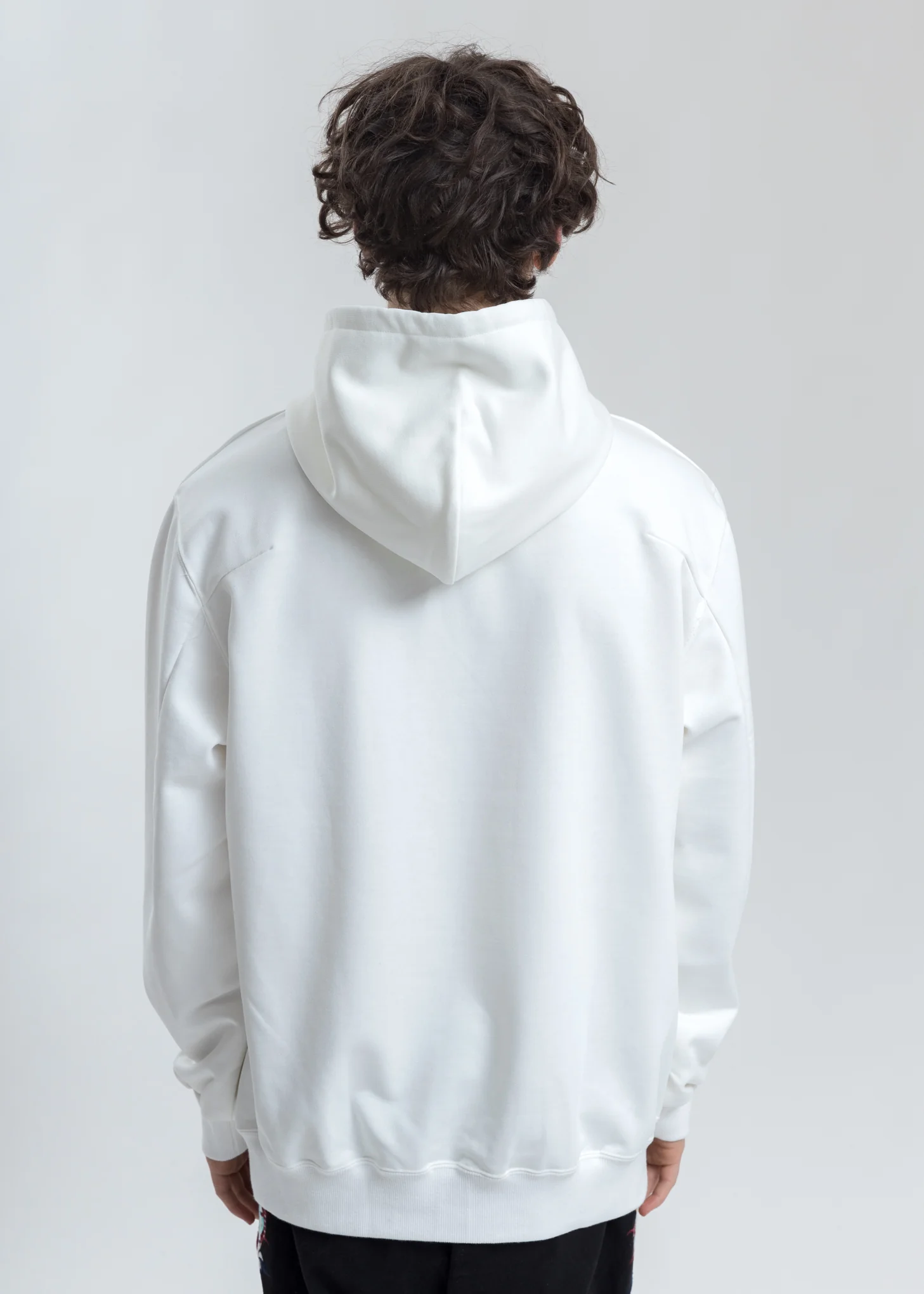 White Thank You Fringe Embroidery Hoodie - Image 4