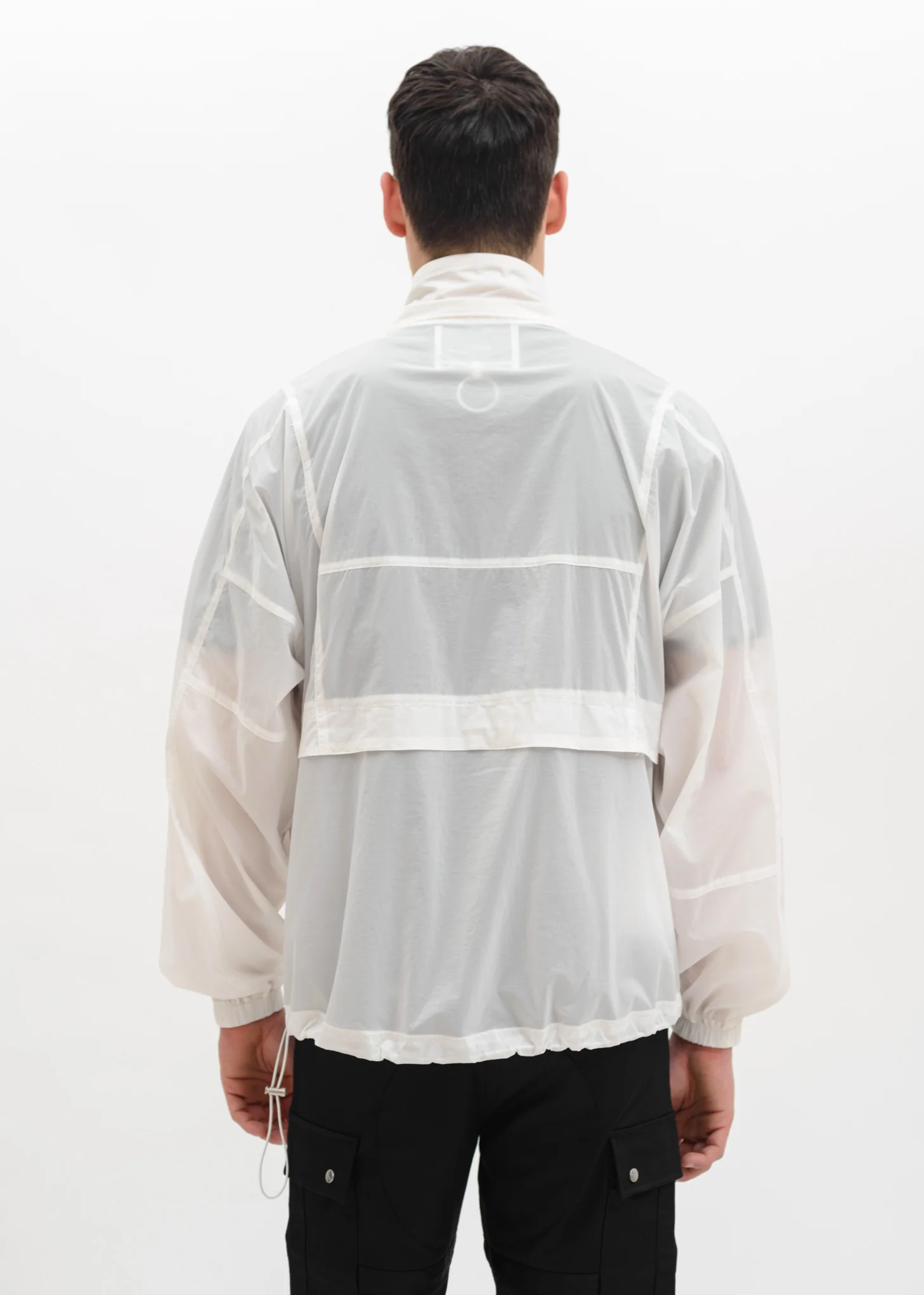 White & Transparent Lightweight Jacket - Image 5