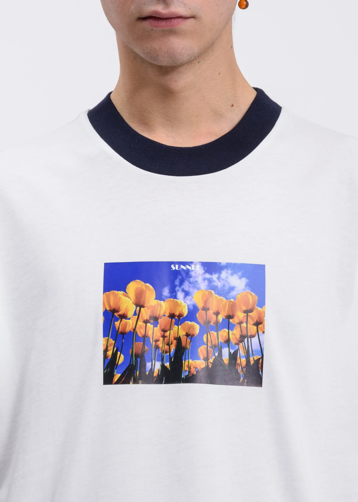 White Tulips Print T-Shirt - Image 2