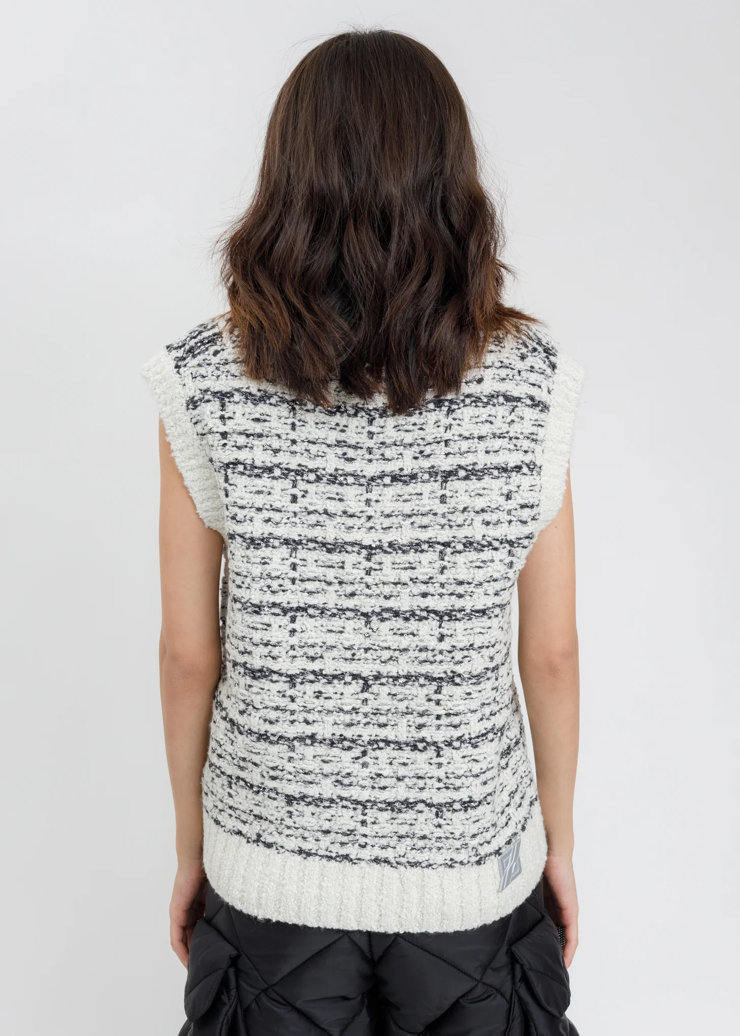White Tweet Knit Vest - Image 4
