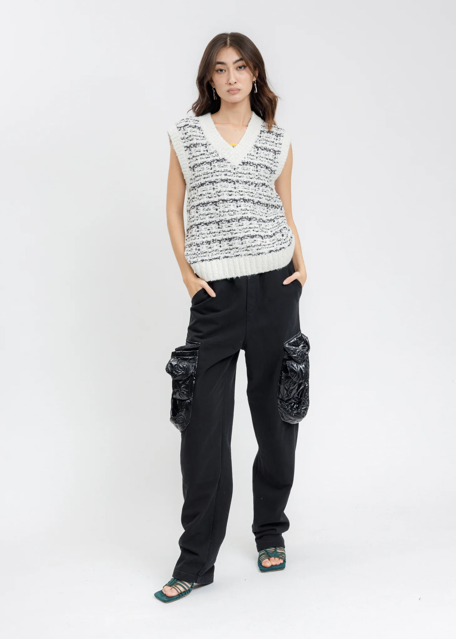 White Tweet Knit Vest - Image 6